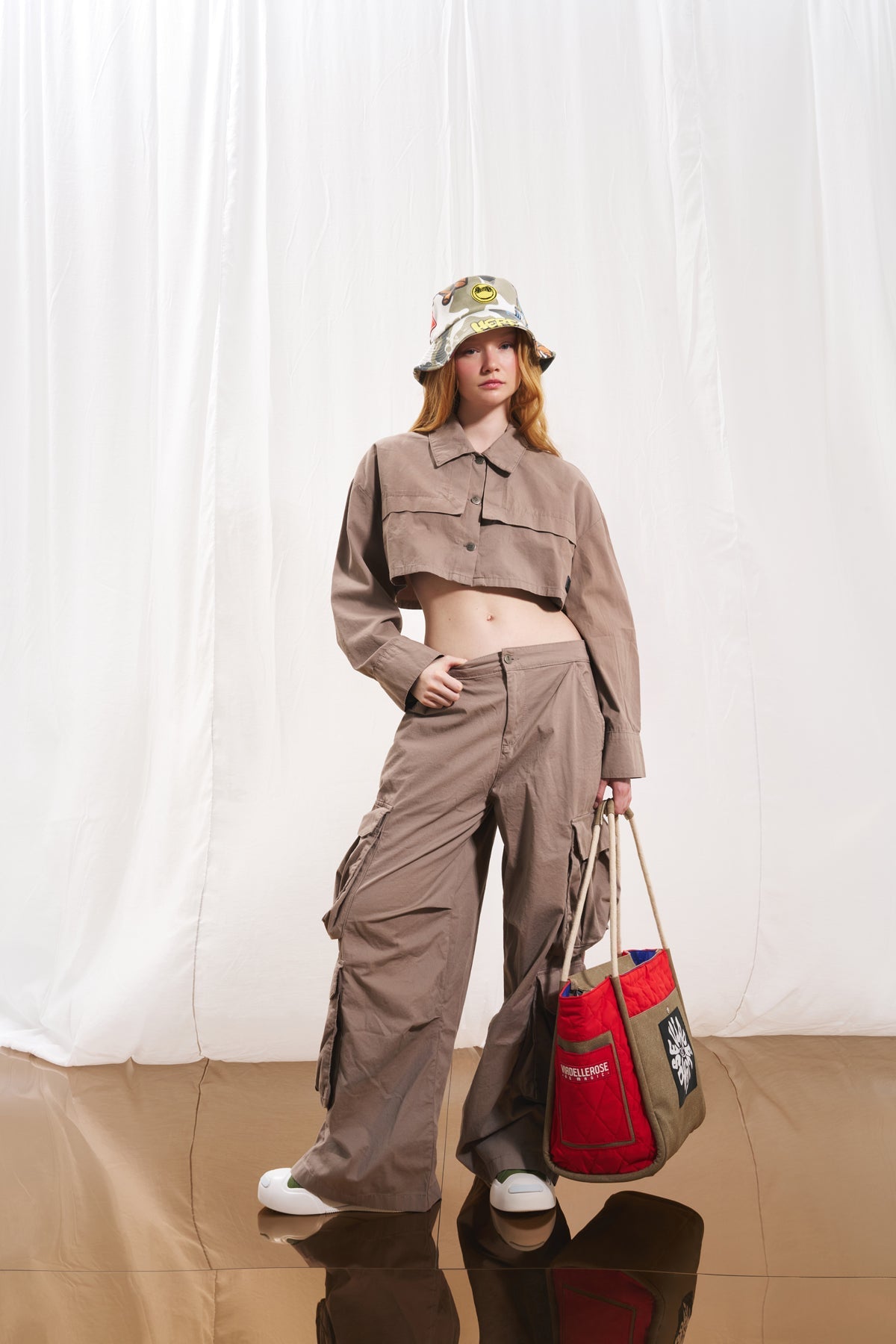 Kahverengi Mercan Maksi Tote Çanta Barbara