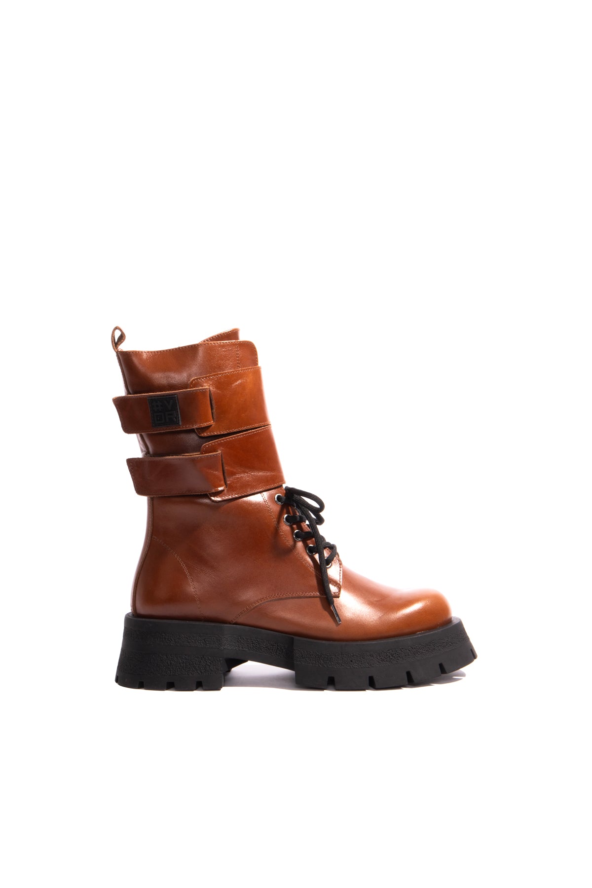 Kahverengi Kalin Tabanli Deri Bot Boota