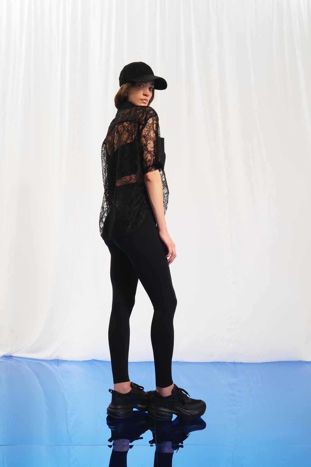 Siyah SPOR Sapka Fok