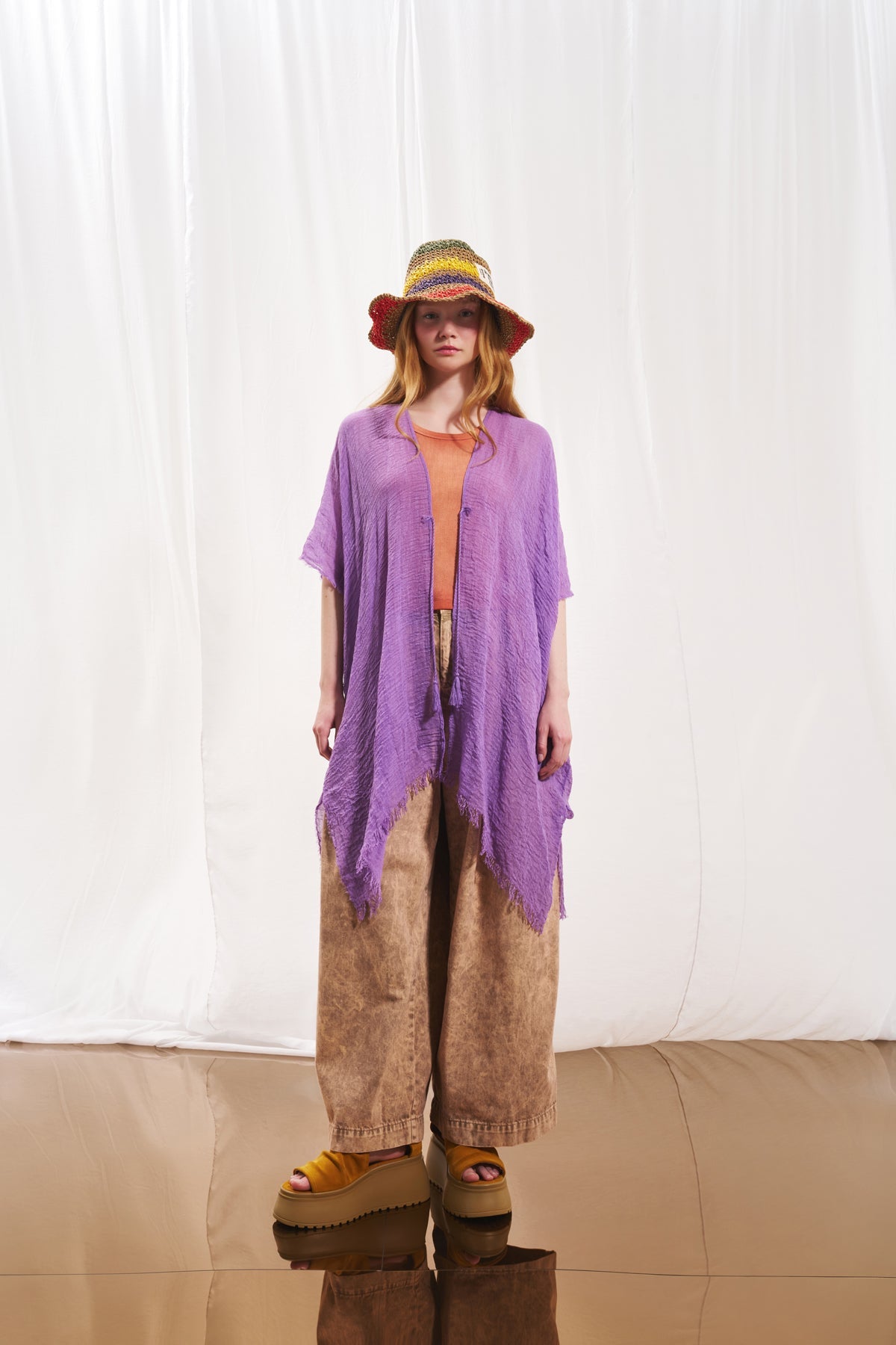 Çok Renkli Hasir Sapka For