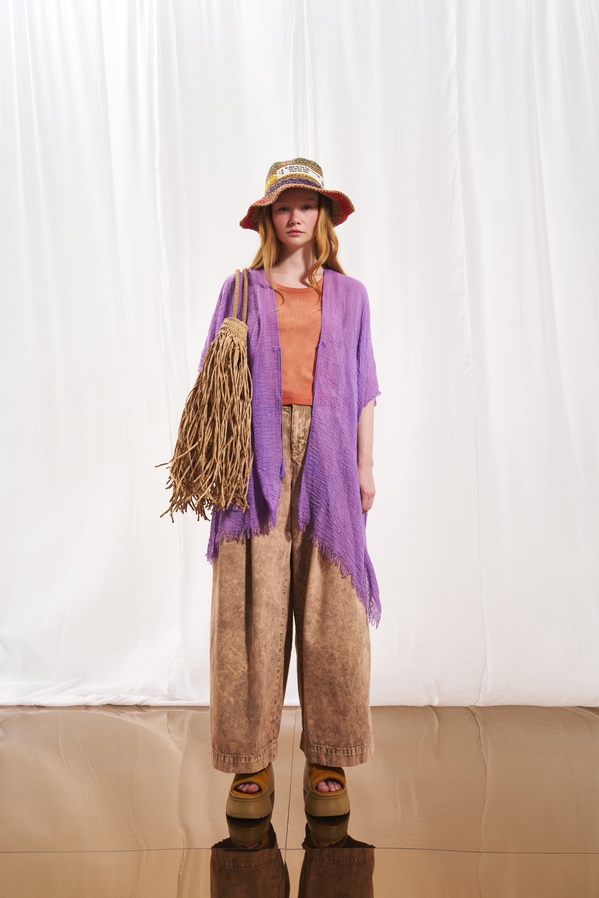 Çok Renkli Hasir Sapka For