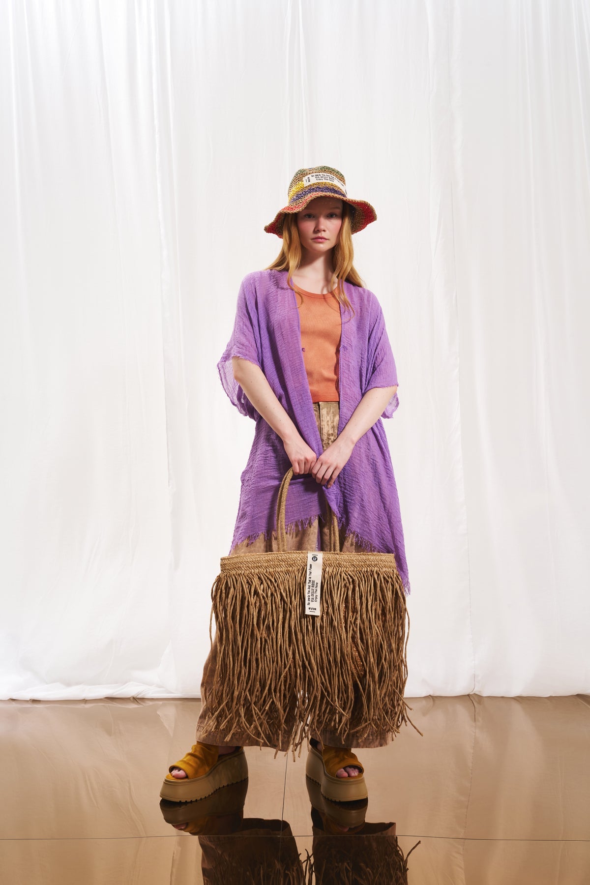 Çok Renkli Hasir Sapka For