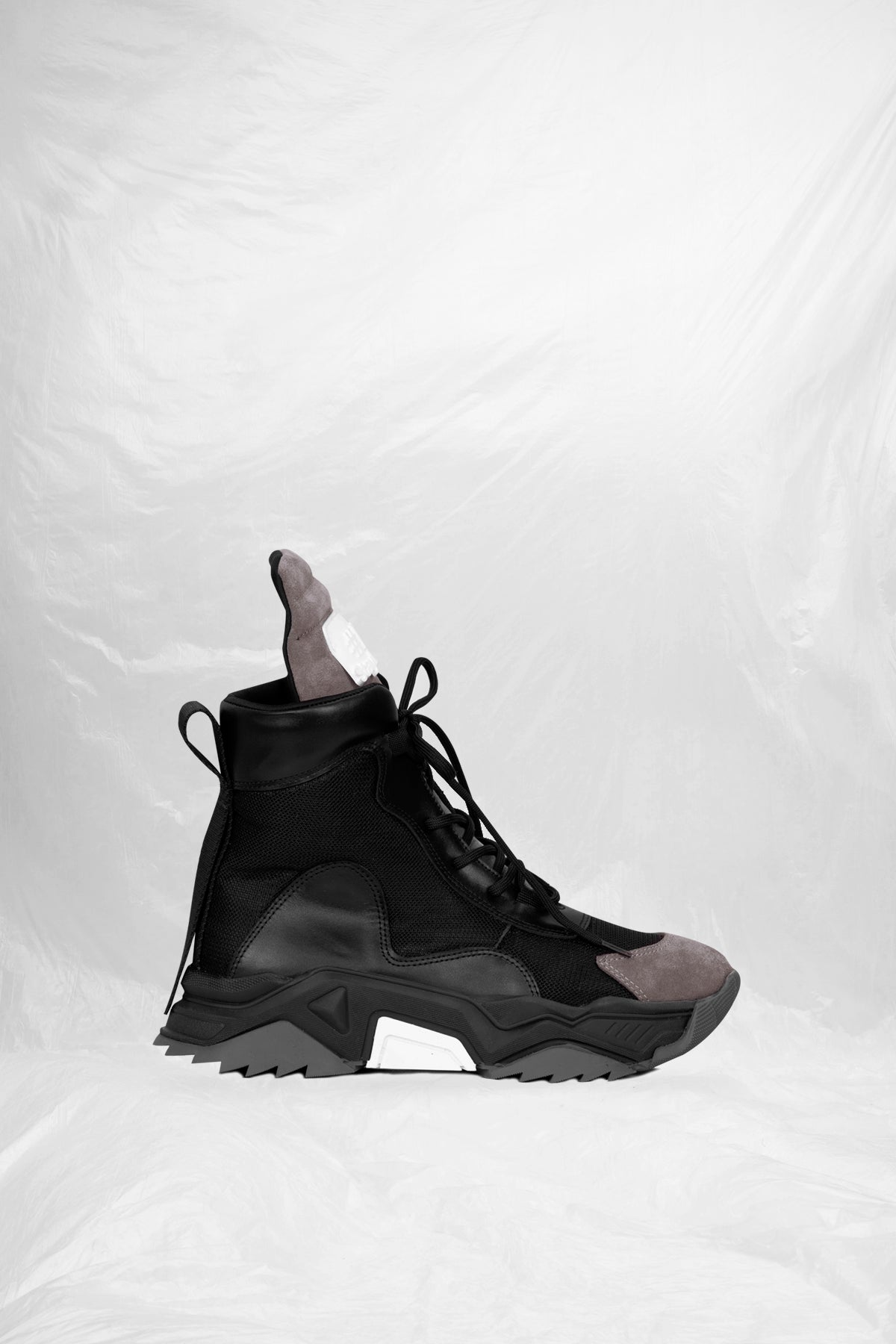 Siyah Gri Spor Ayakkabi King Lee Sneakers