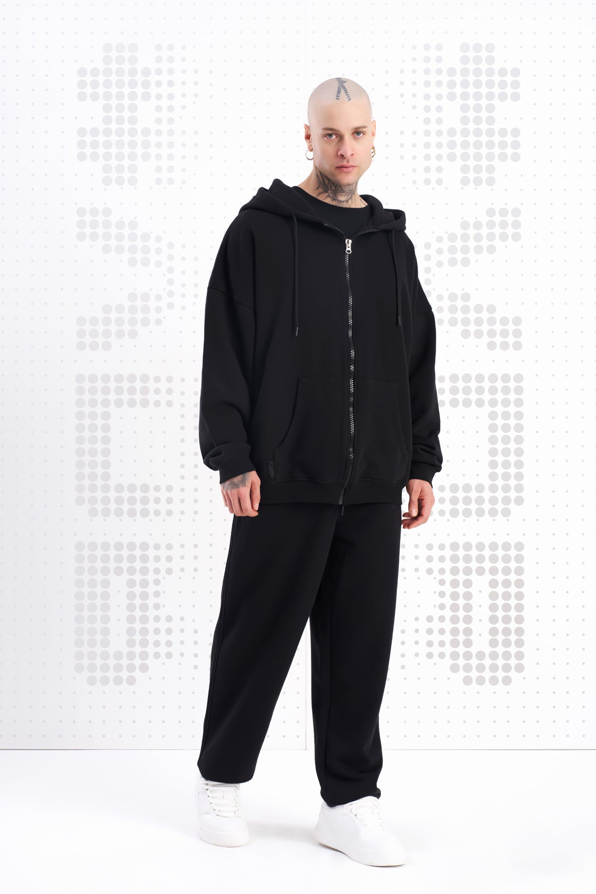 Siyah Sweatshirt Moto