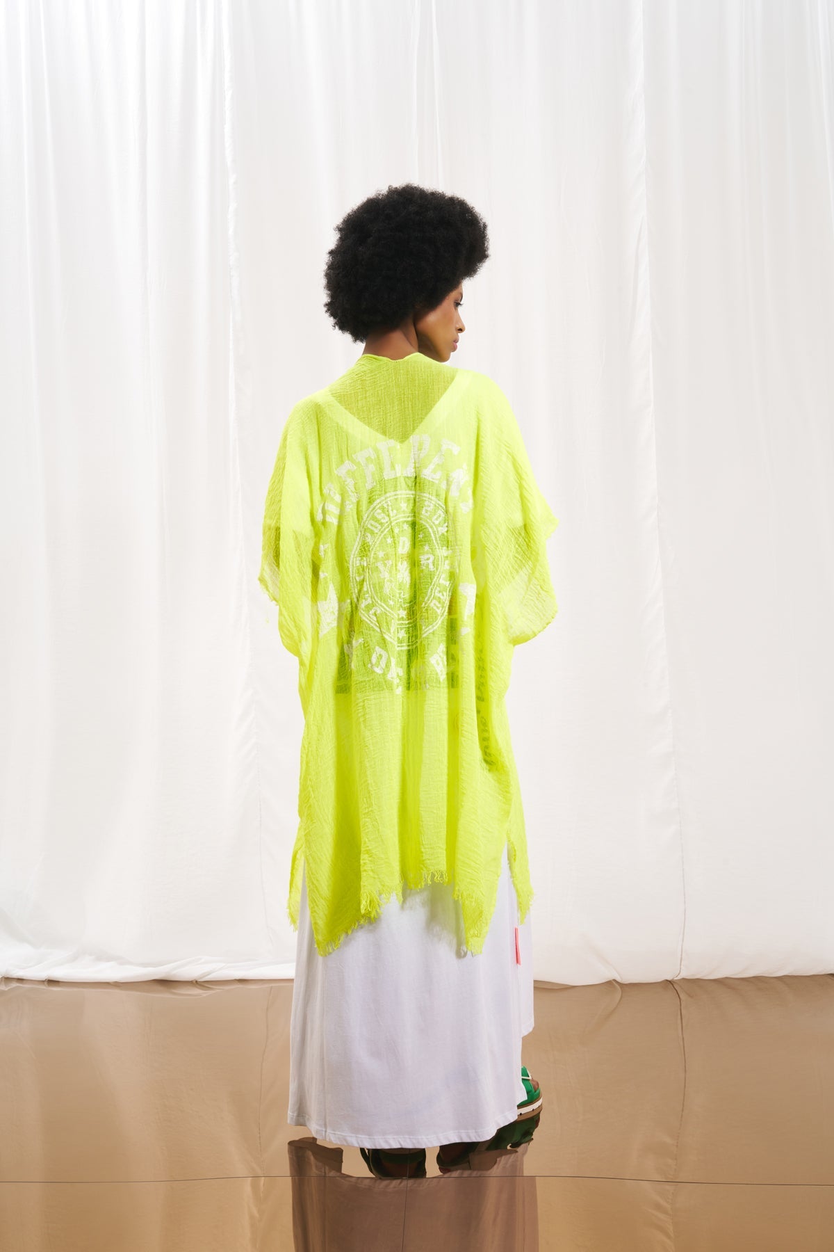 Neon Yesil Tül Pareo Paro