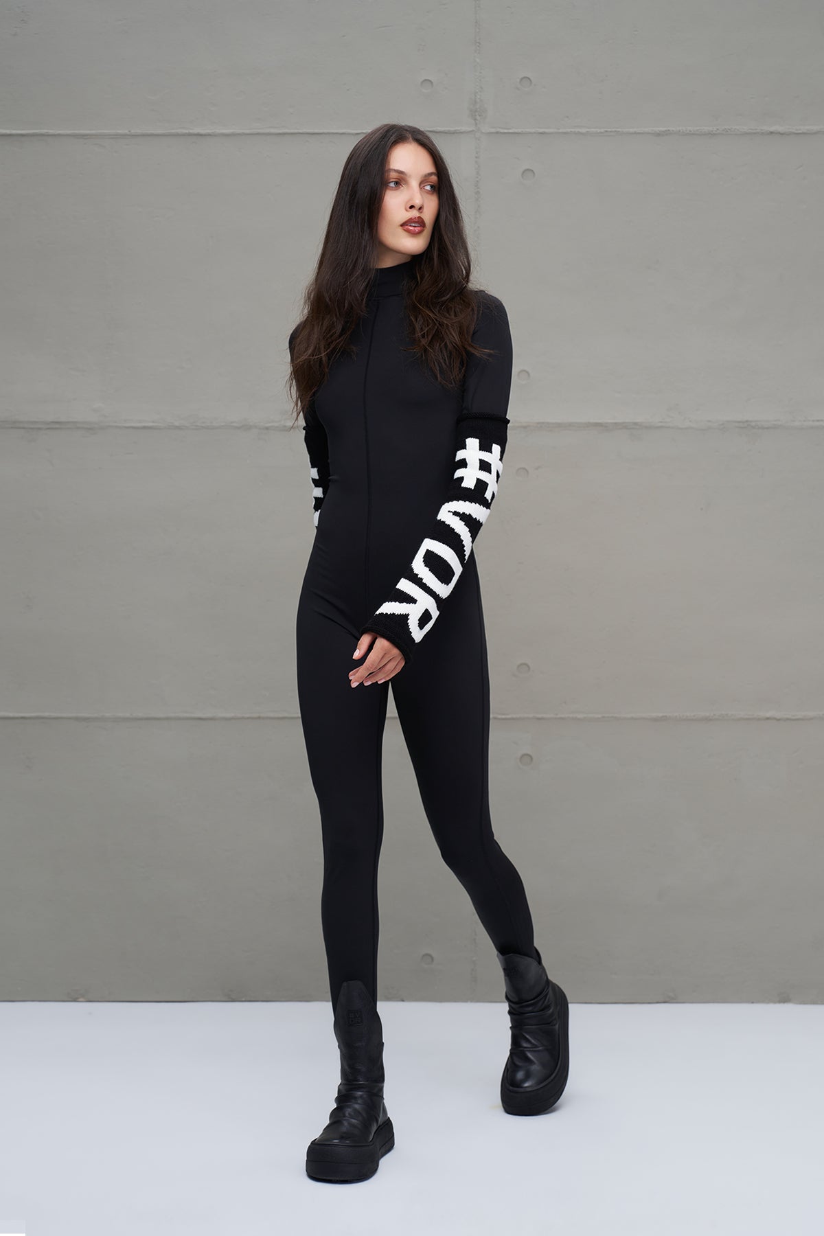 Siyah Kat Detayli Tabanli Deri Bot Pei