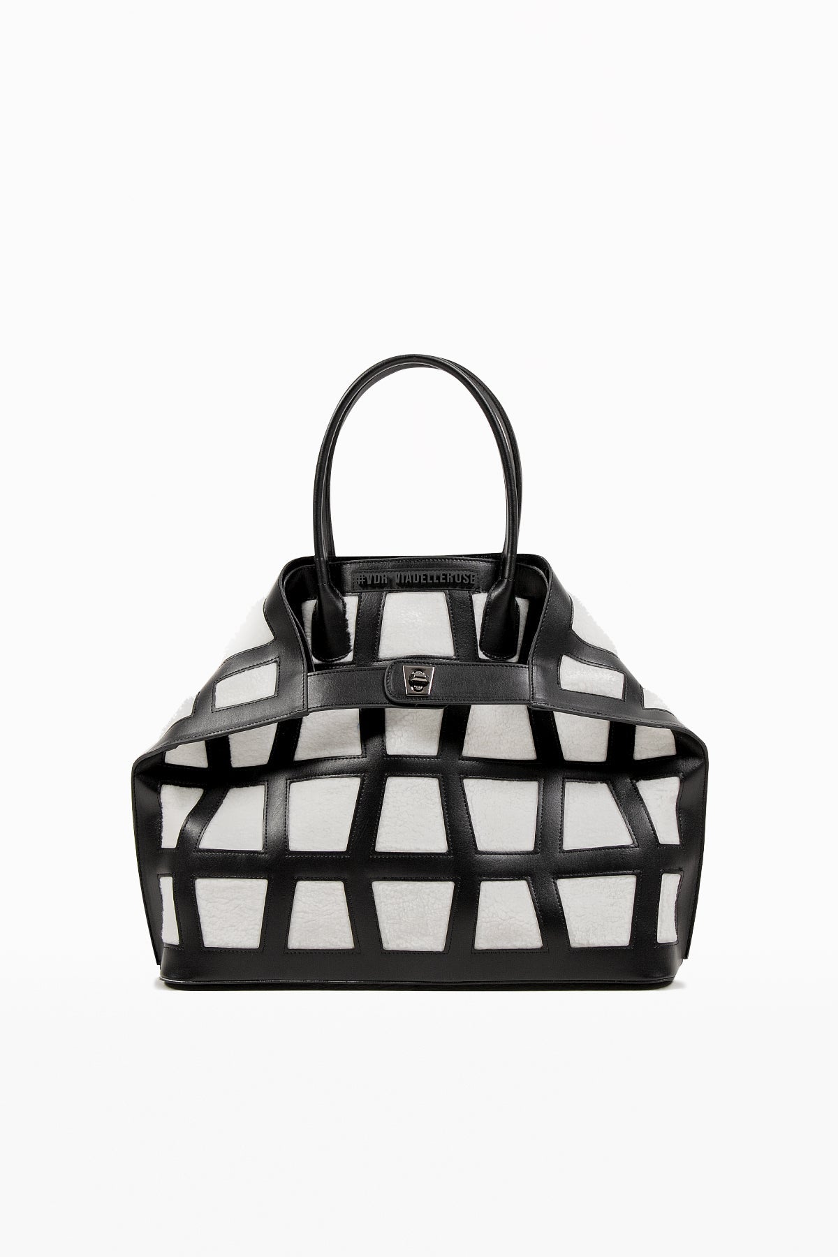 Beyaz Siyah Çanta Shell