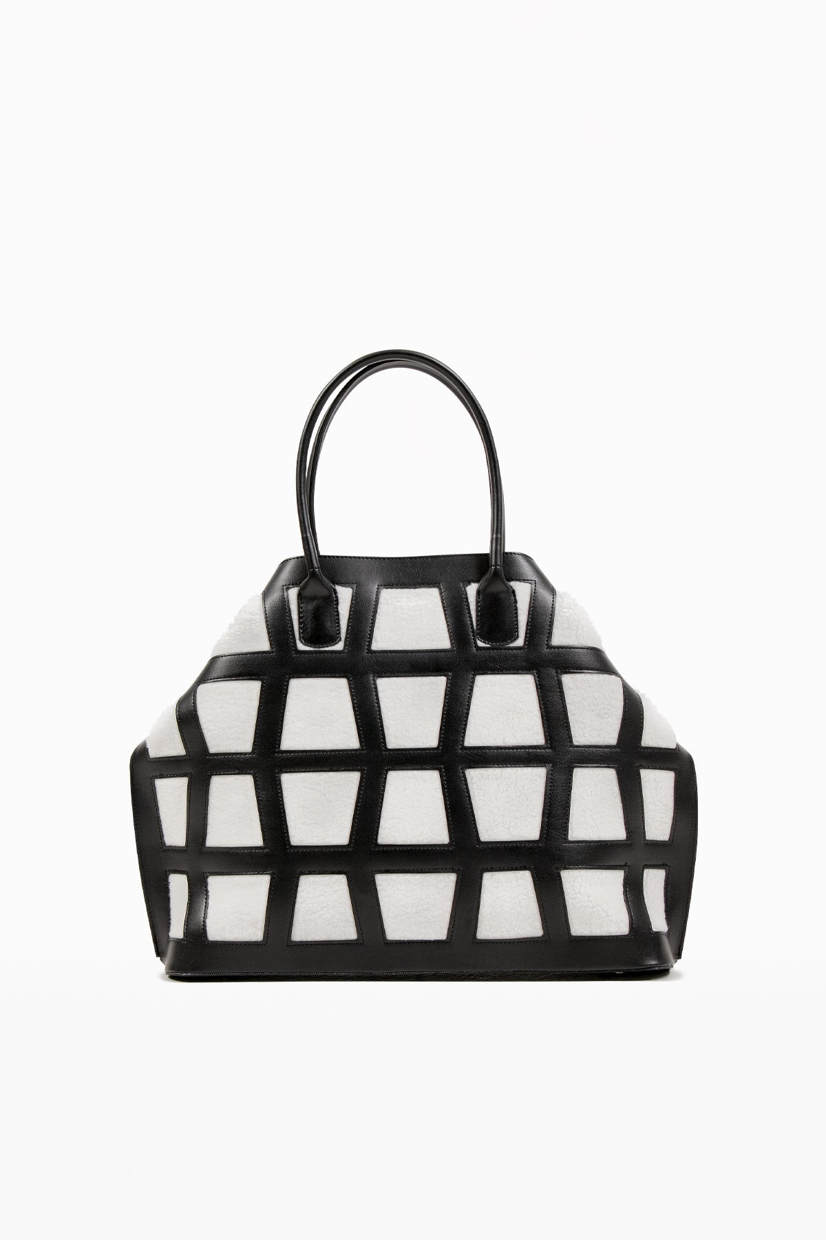 Beyaz Siyah Çanta Shell