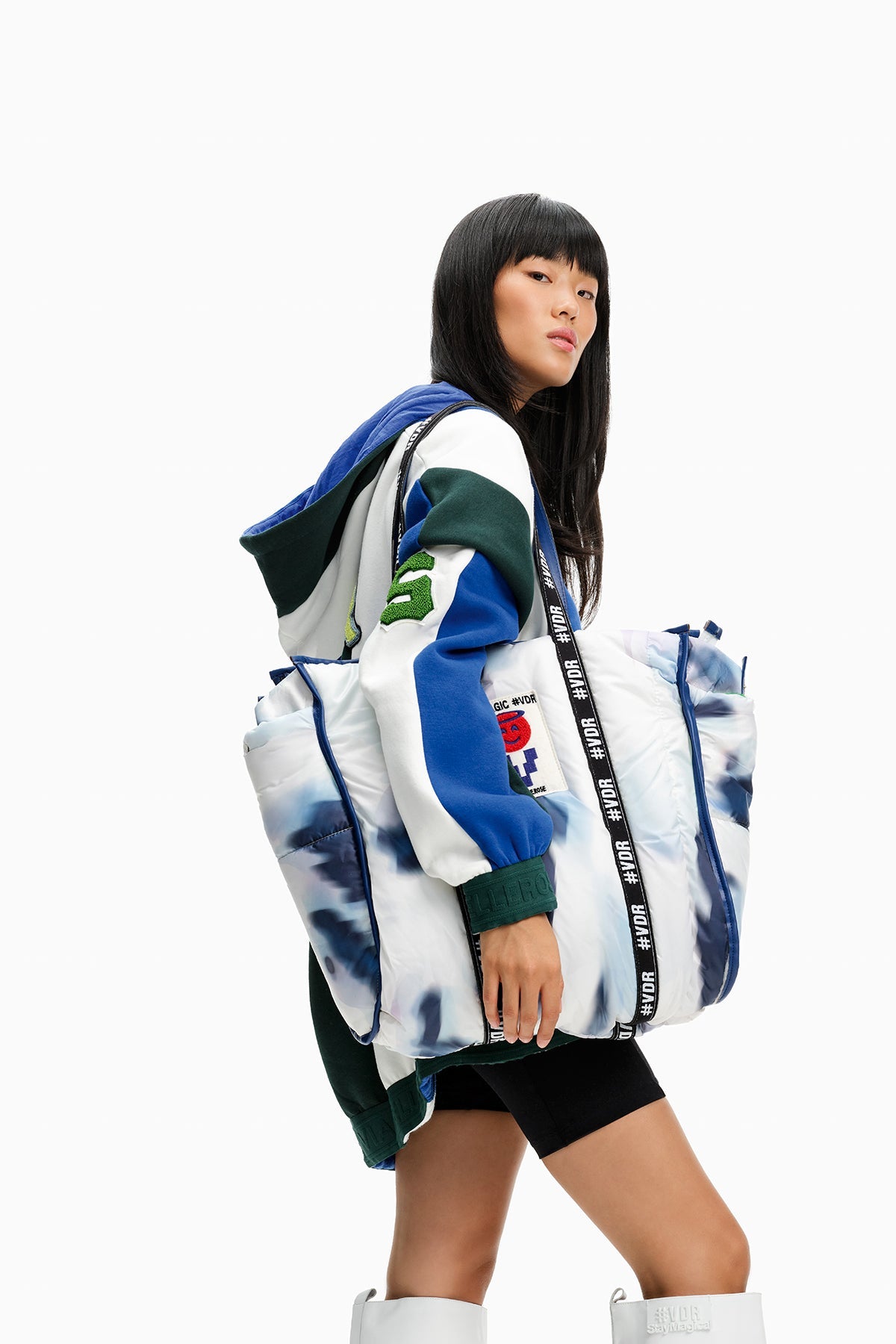 Ekru Mavi Çanta Stripe2