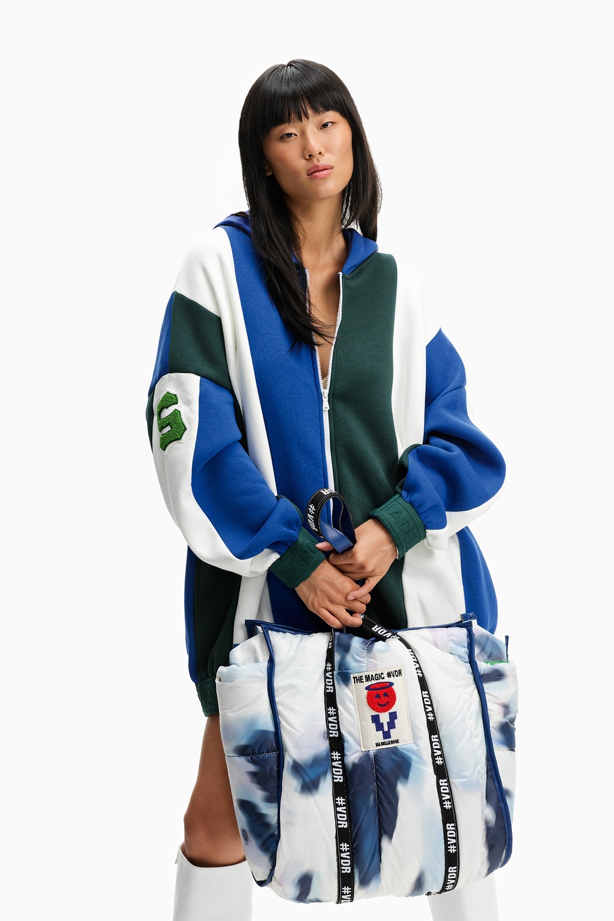 Ekru Mavi Çanta Stripe2