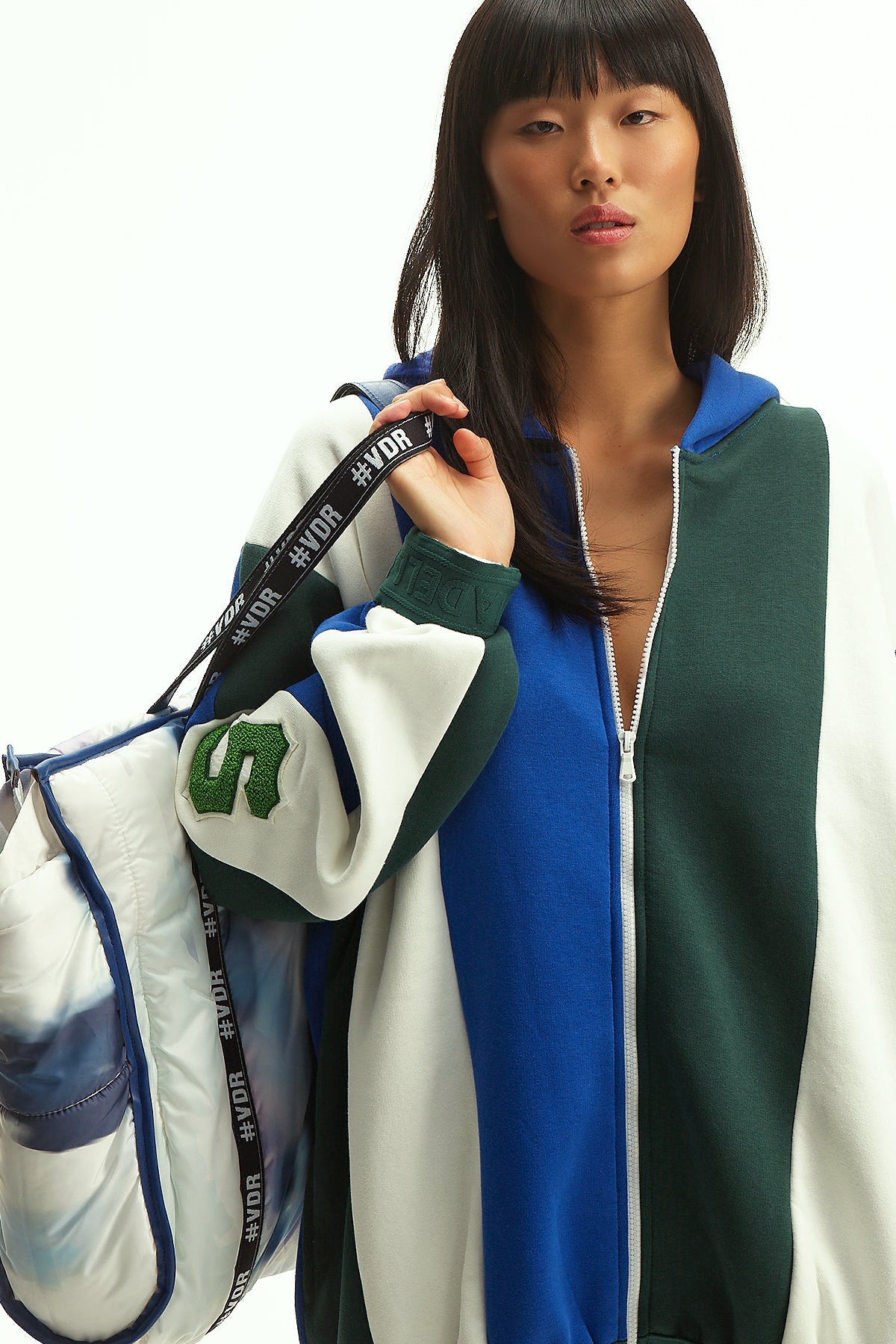 Ekru Mavi Çanta Stripe2