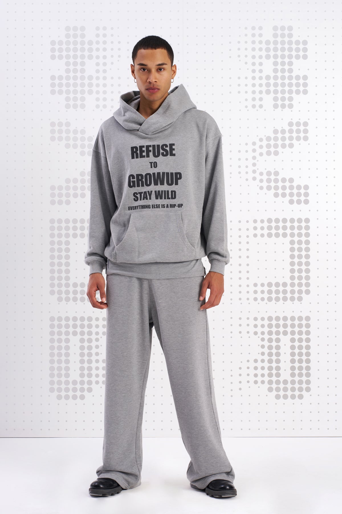 Gri Melanj Sweatshirt Suita