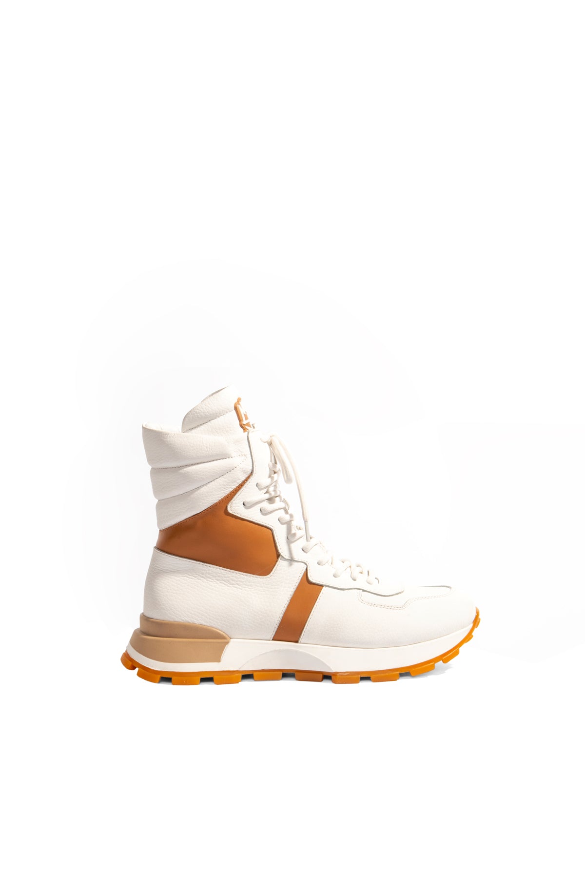 Beyaz Kalin Tabanli Deri Bot Tina3