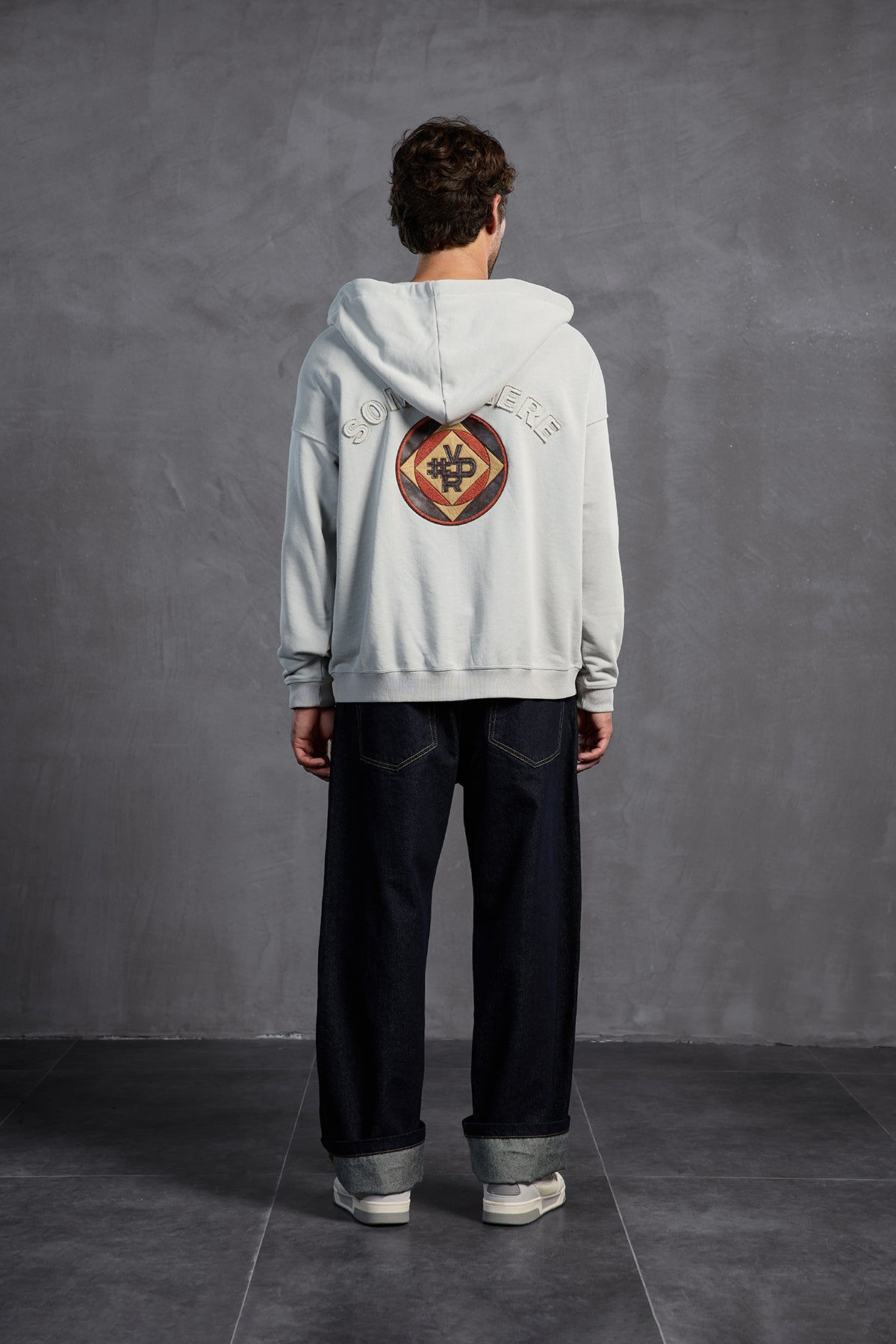 Gri Armalı Kapüşonlu  Sweatshirt 10000