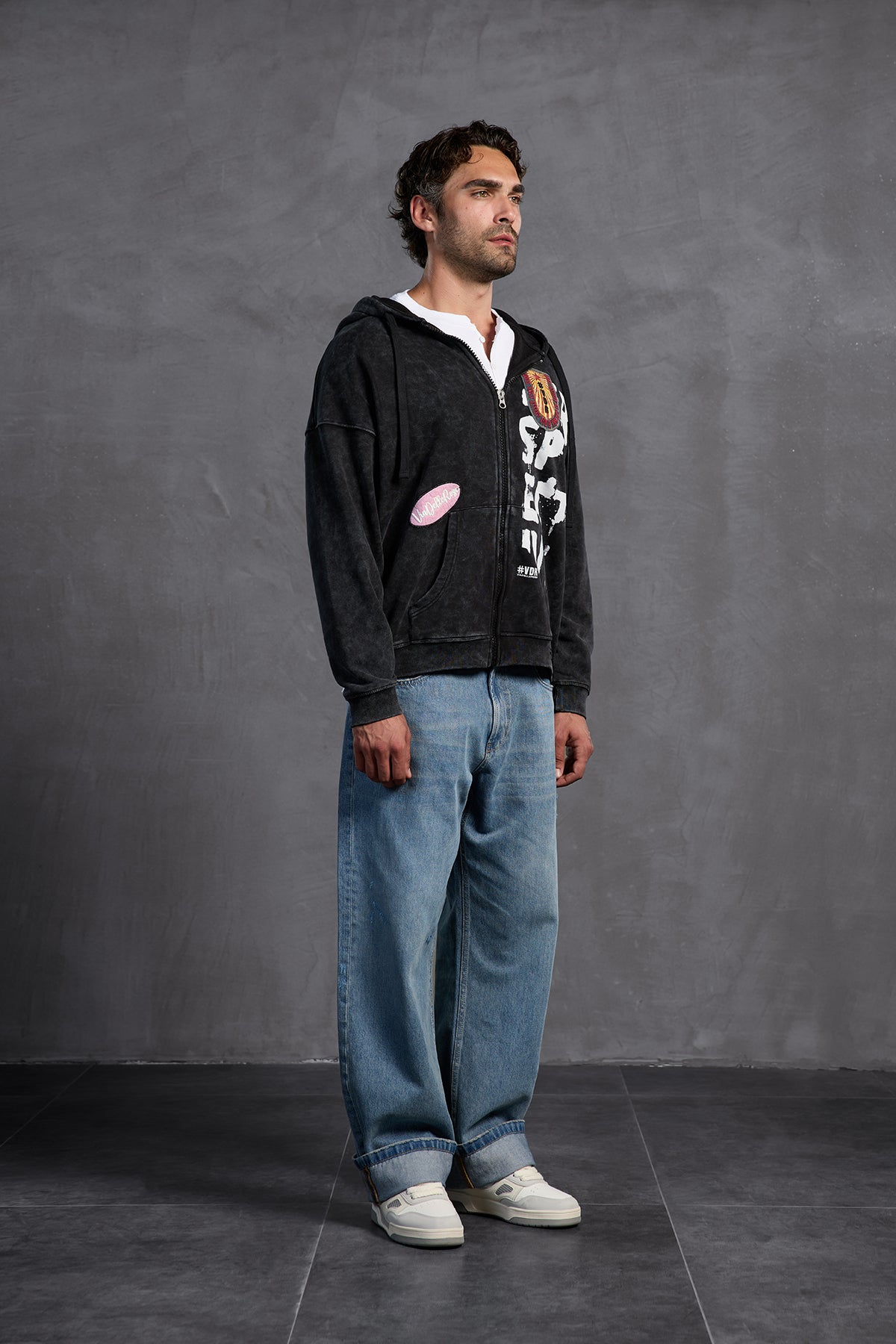 Siyah Armalı Kapüşonlu  Sweatshirt 10000