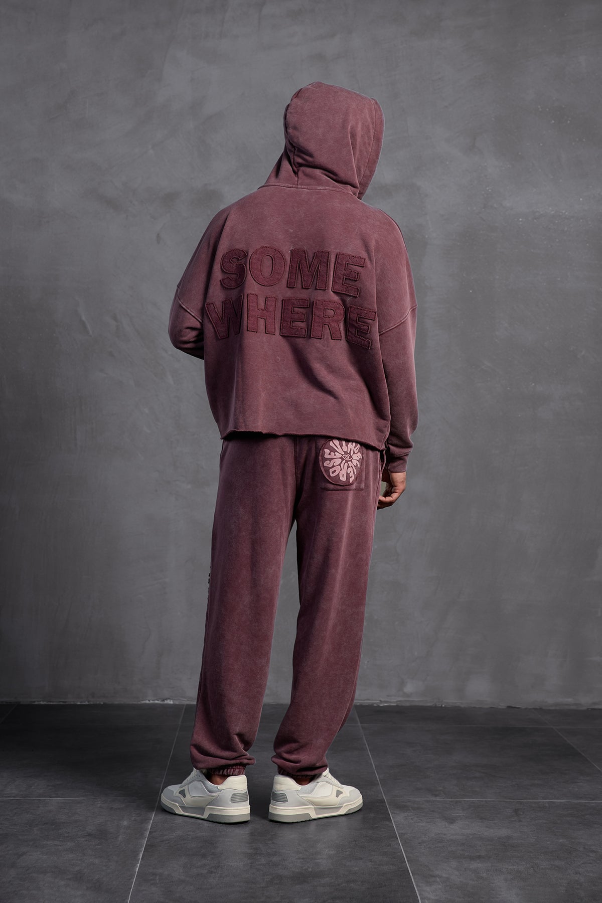 Bordo Armalı Kapüşonlu   Sweatshirt 10003