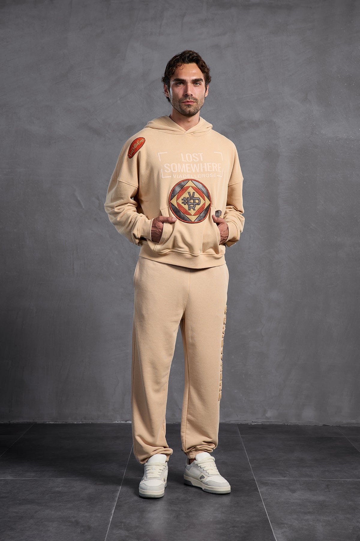 Bej Lastikli Dar Paça  Pantolon 10005