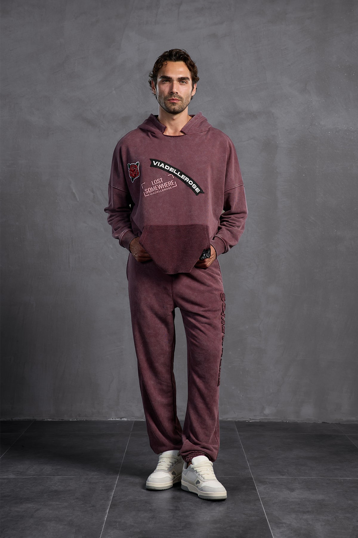 Bordo Lastikli Dar Paça  Pantolon 10005