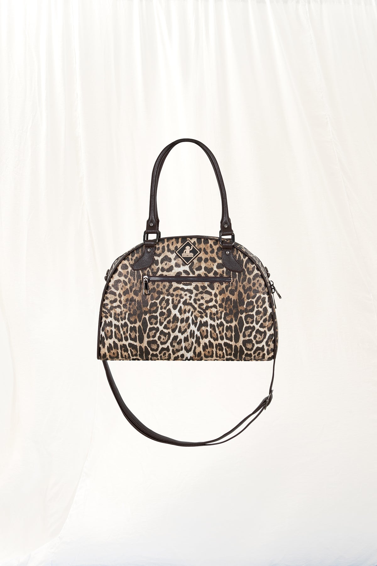 Leopar Deri Midi Tote Çanta Via2