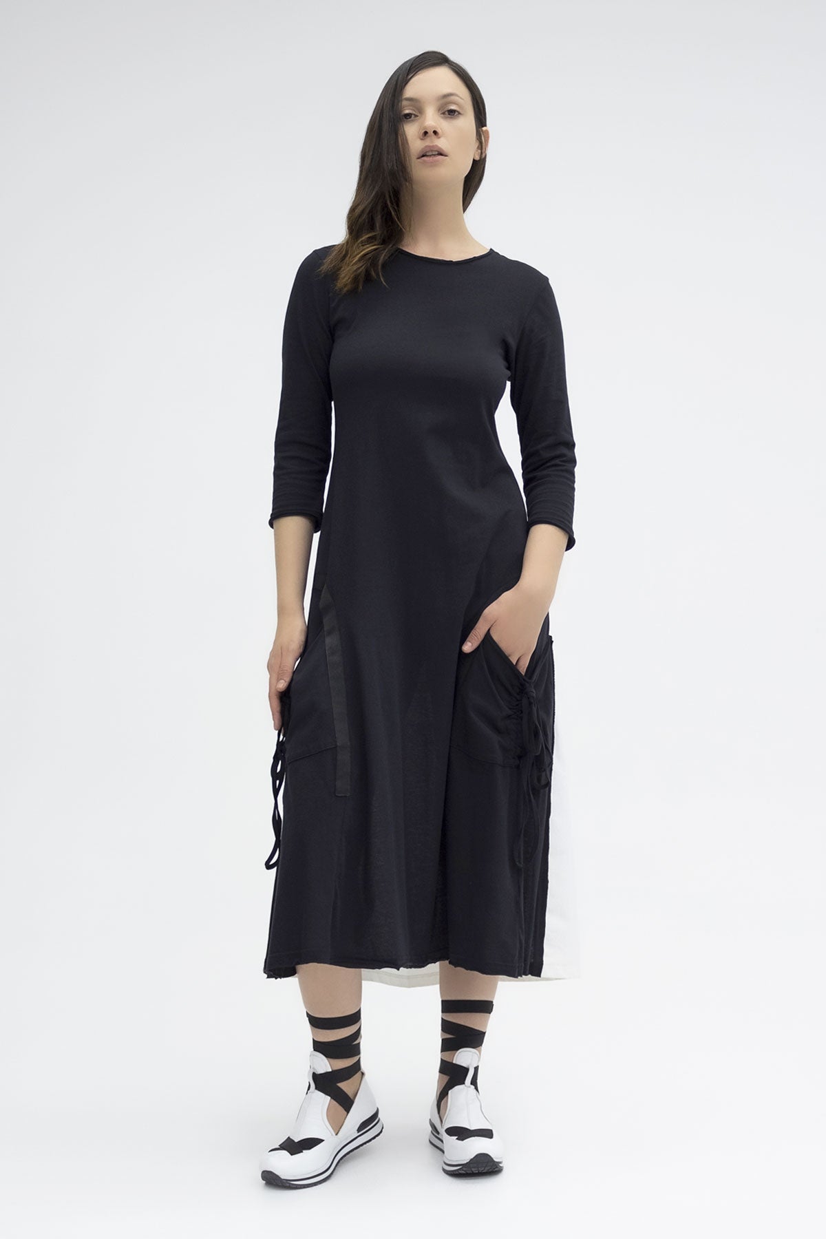 Siyah Beyaz Elbise 3099