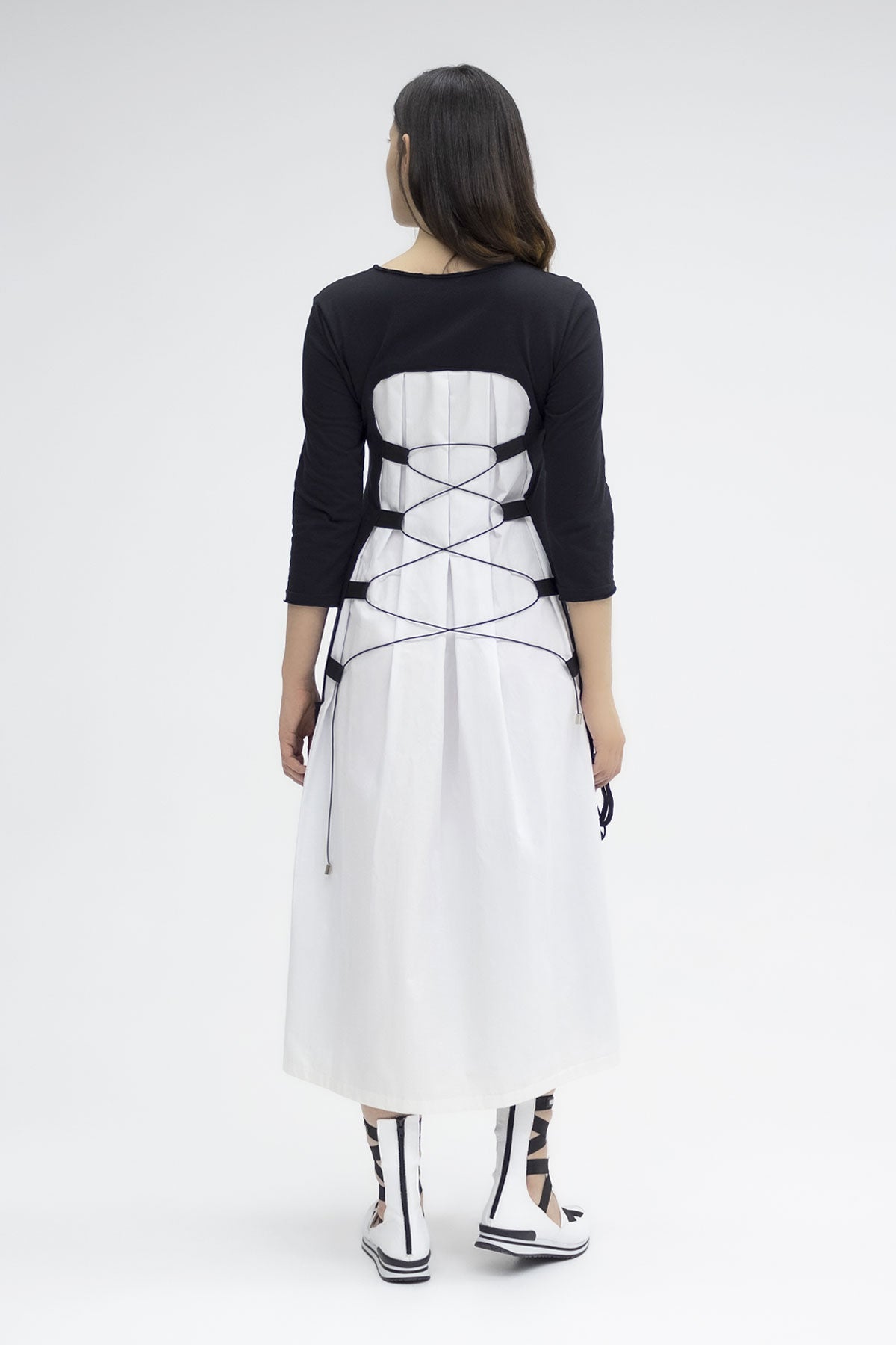 Siyah Beyaz Elbise 3099