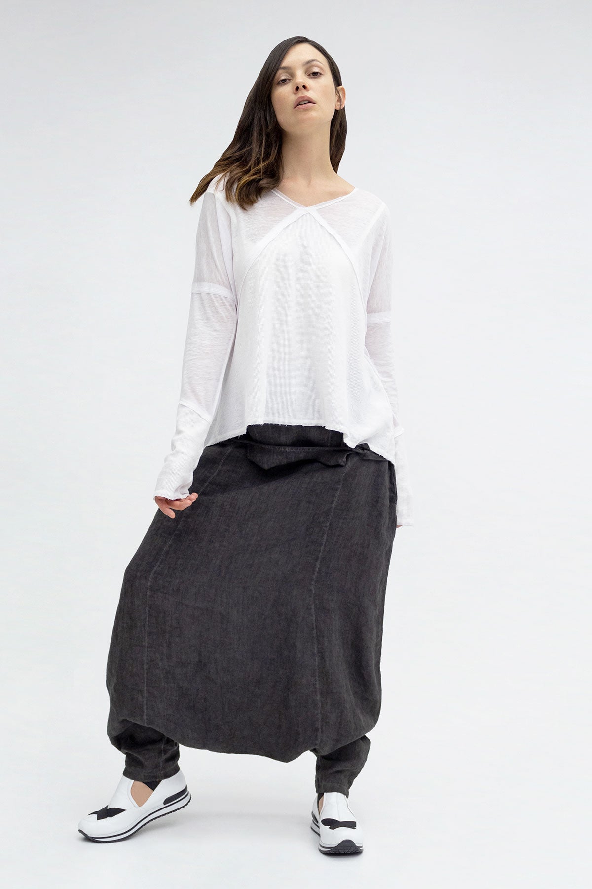 Beyaz  Uzun T-shirt 3168