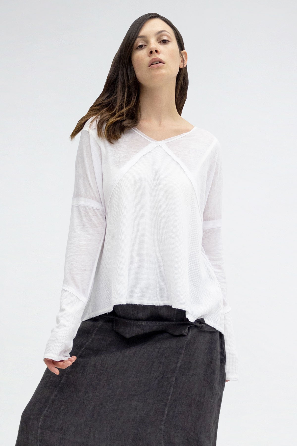 Beyaz  Uzun T-shirt 3168