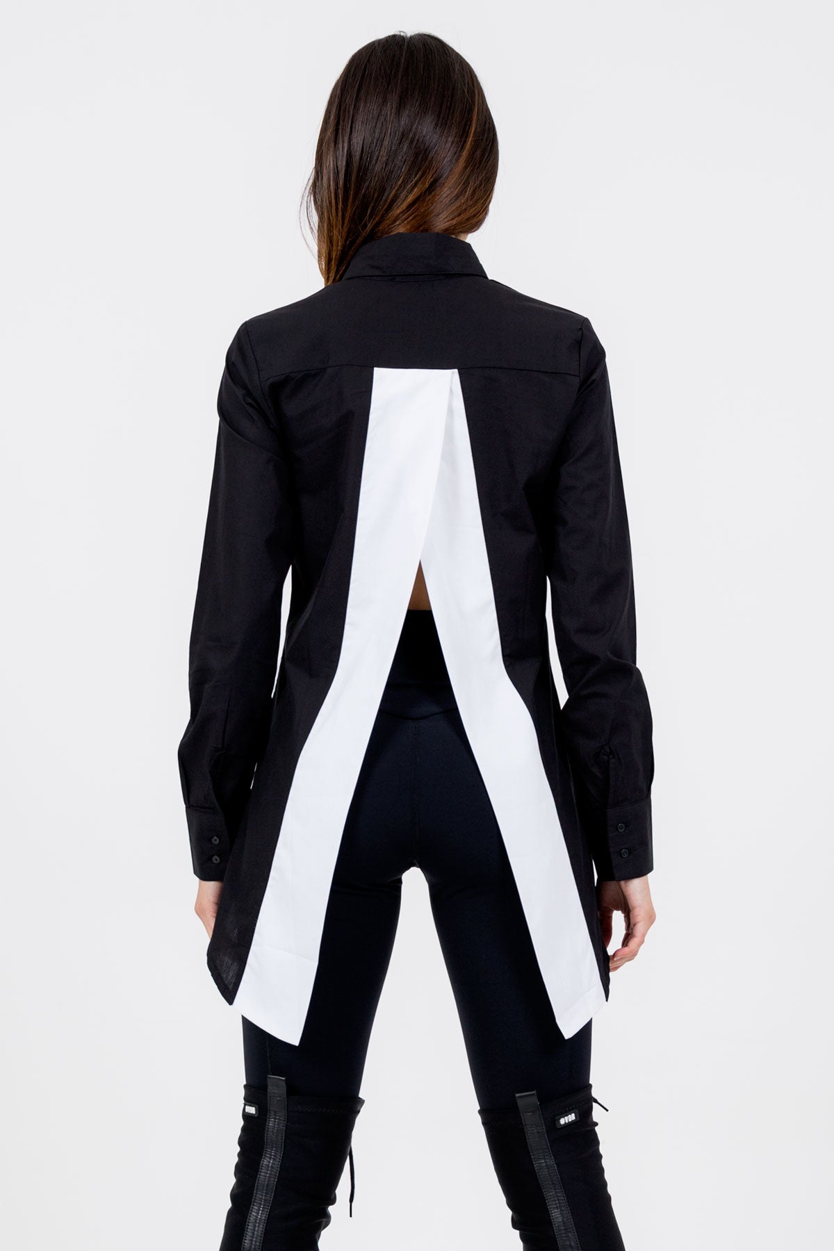 Siyah Beyaz Gömlek 3316