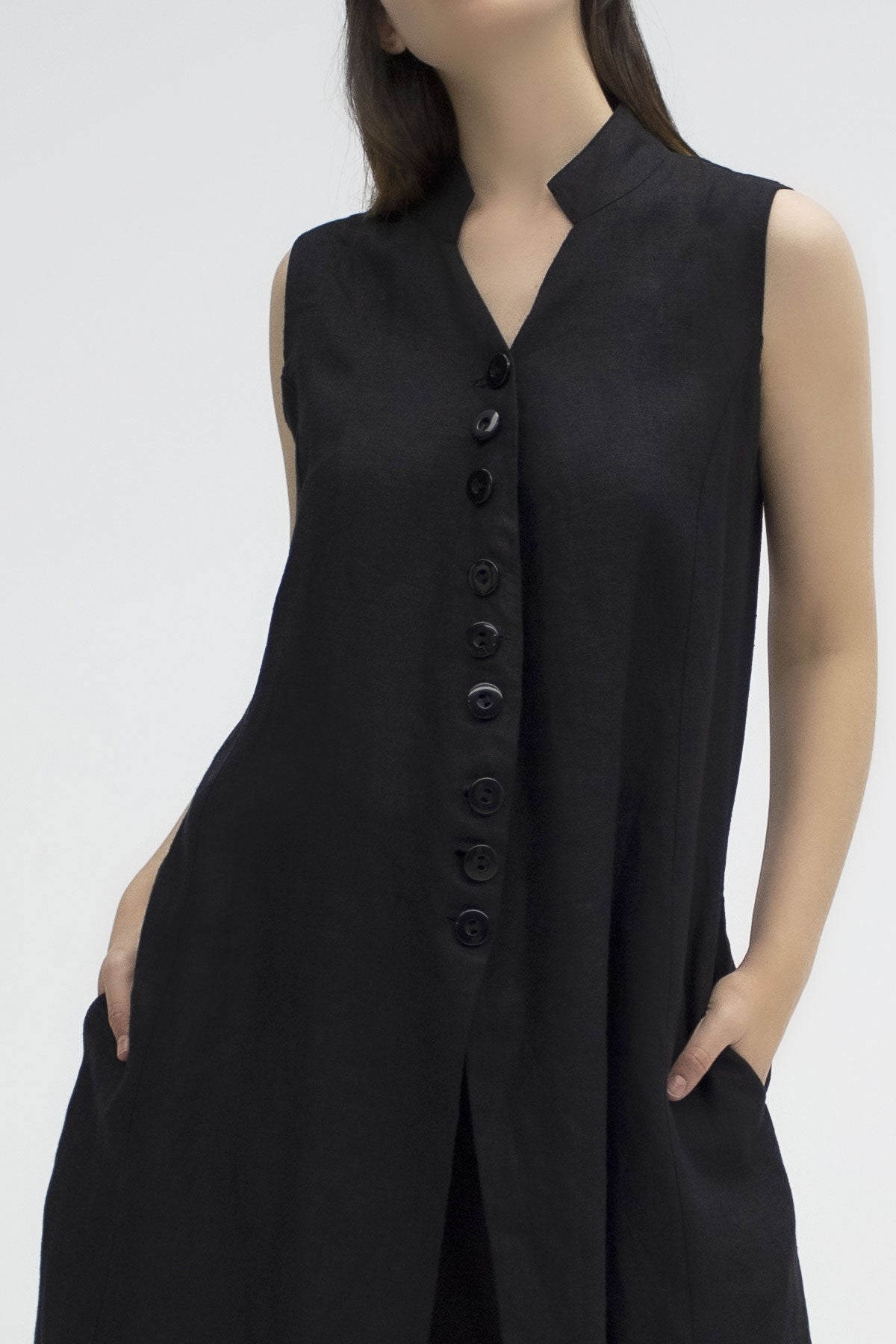 Siyah Uzun Yelek 3335