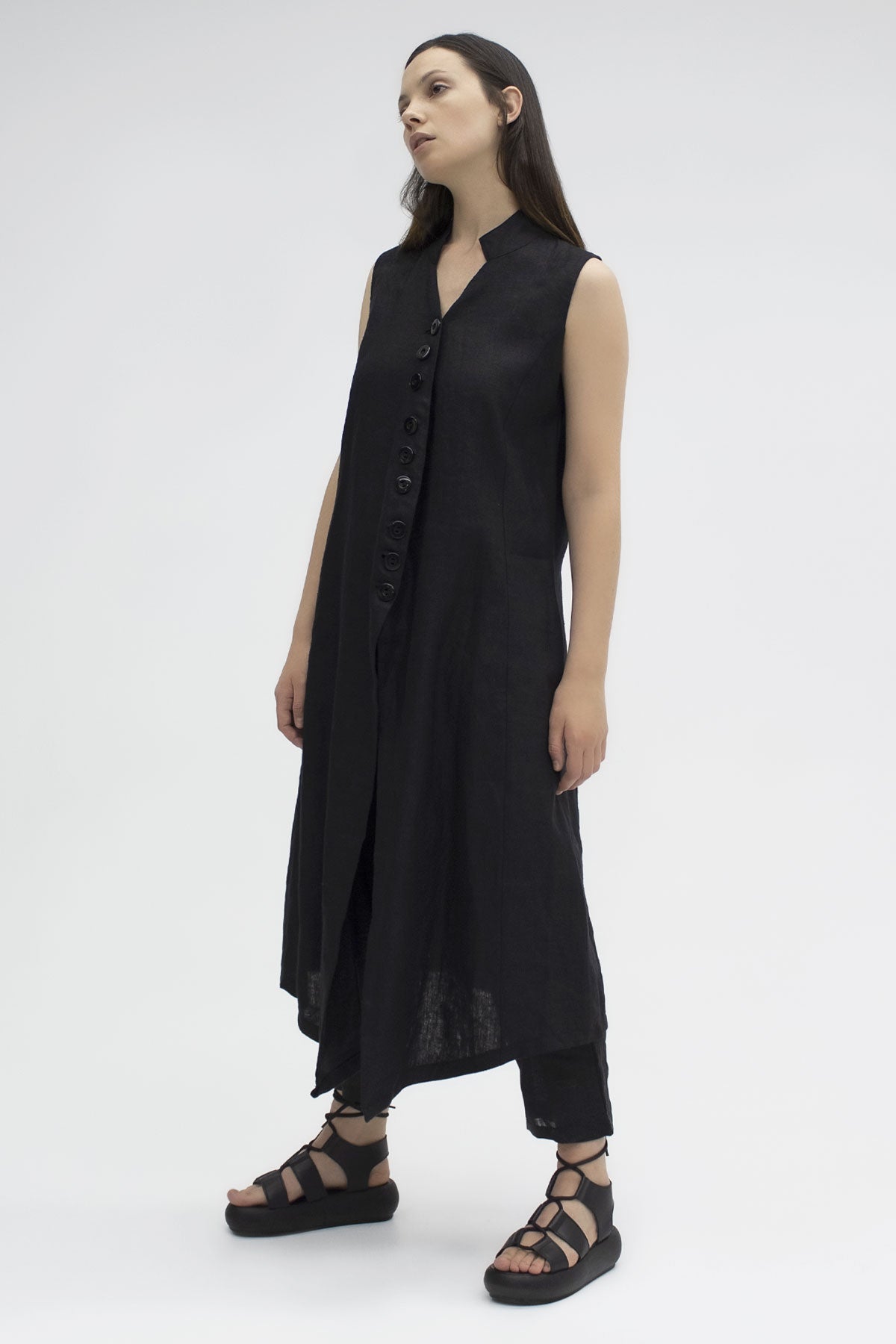 Siyah Uzun Yelek 3335