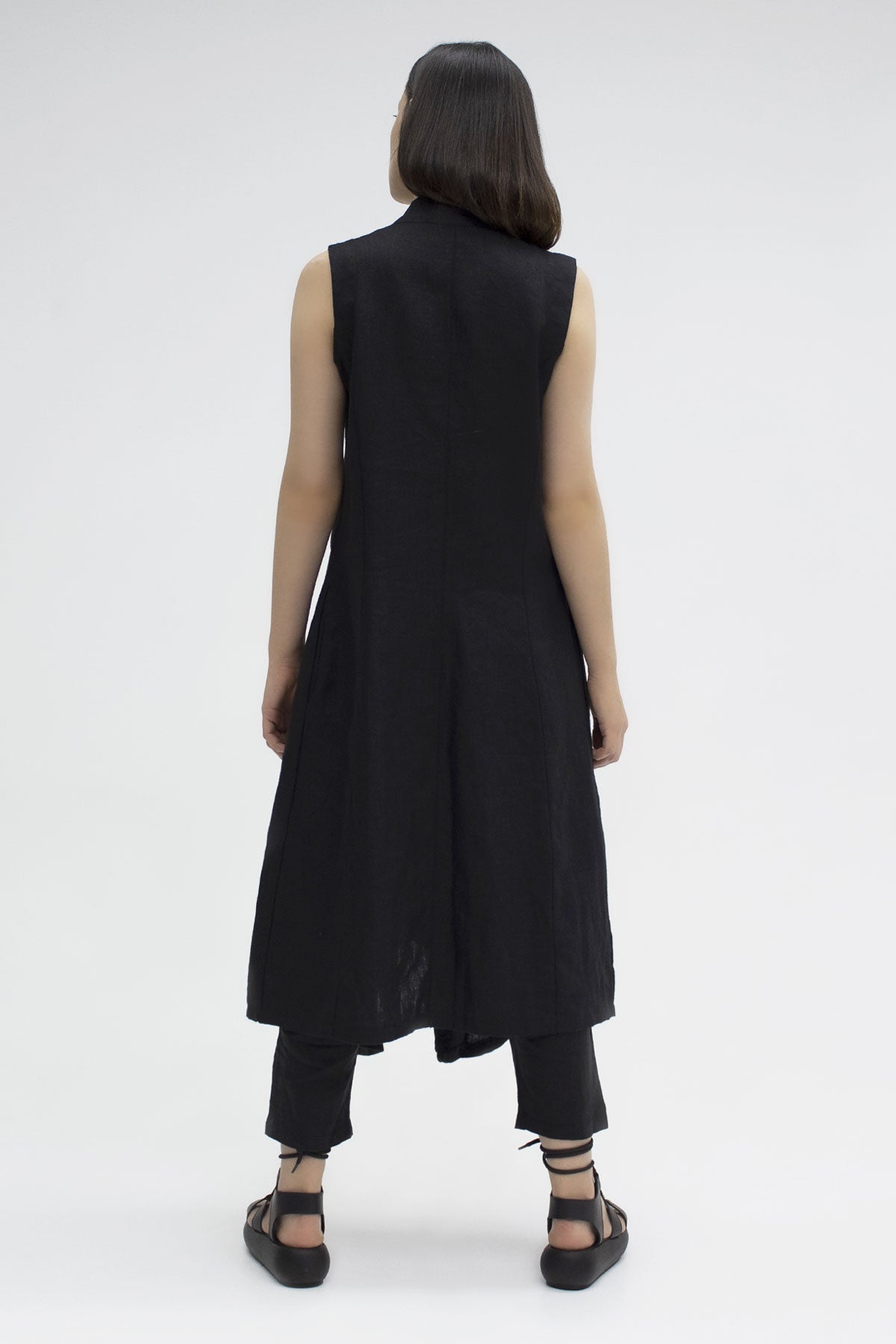 Siyah Uzun Yelek 3335