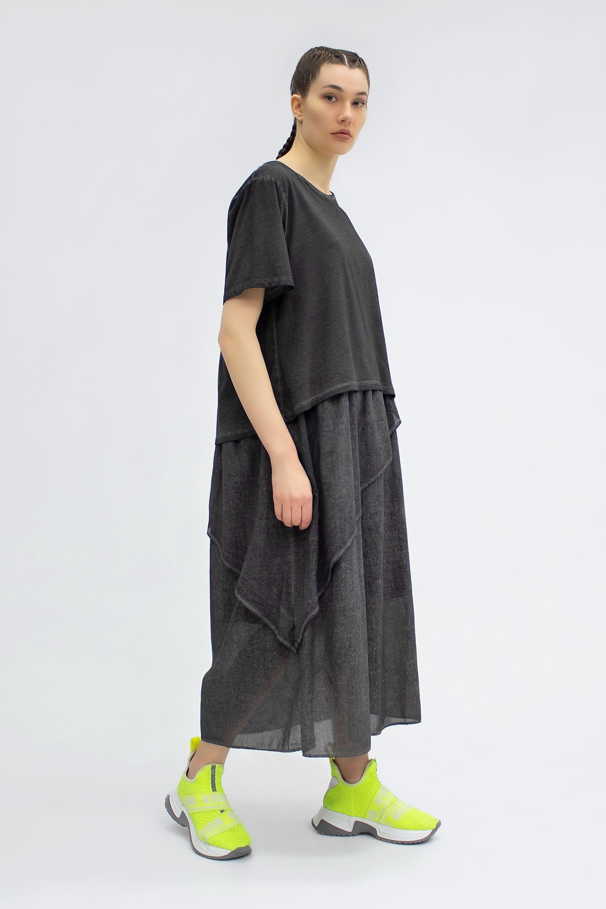Antrasit Elbise 5006