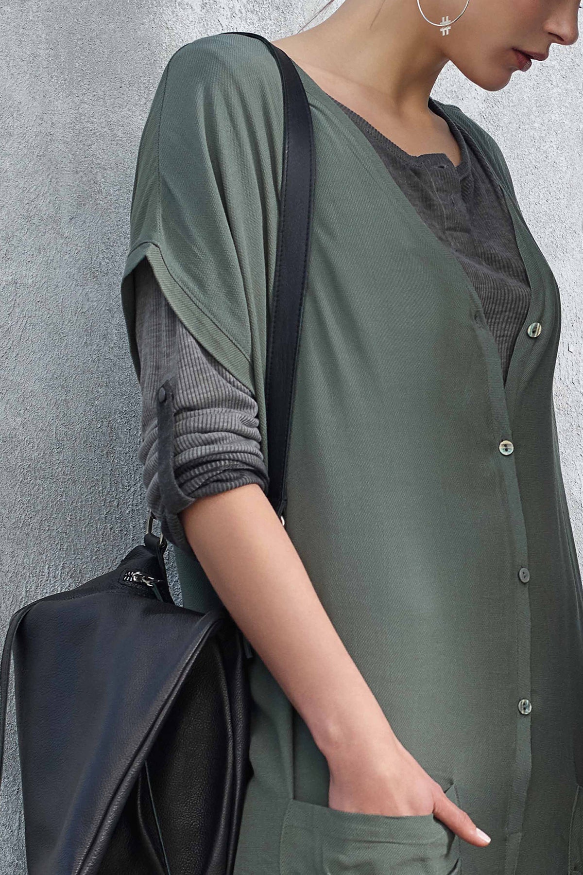 Antrasit Uzun T-shirt 5076