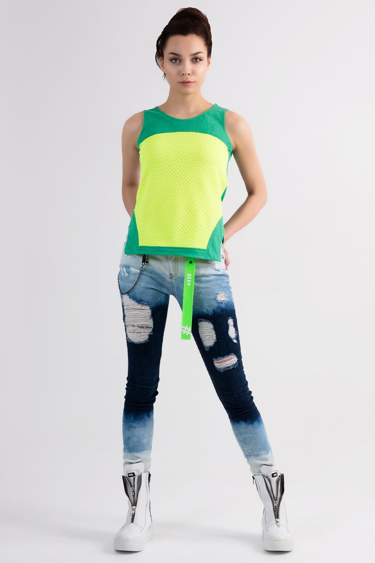 Yesil Sari Neon Atlet 7130