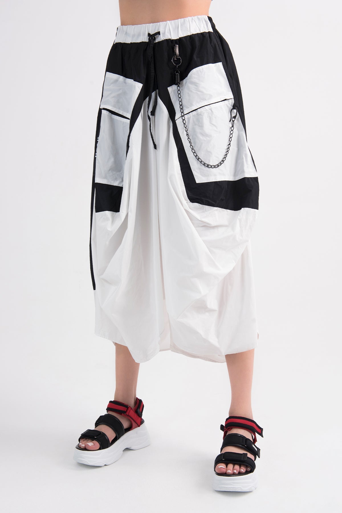 Siyah Beyaz Etek 7154