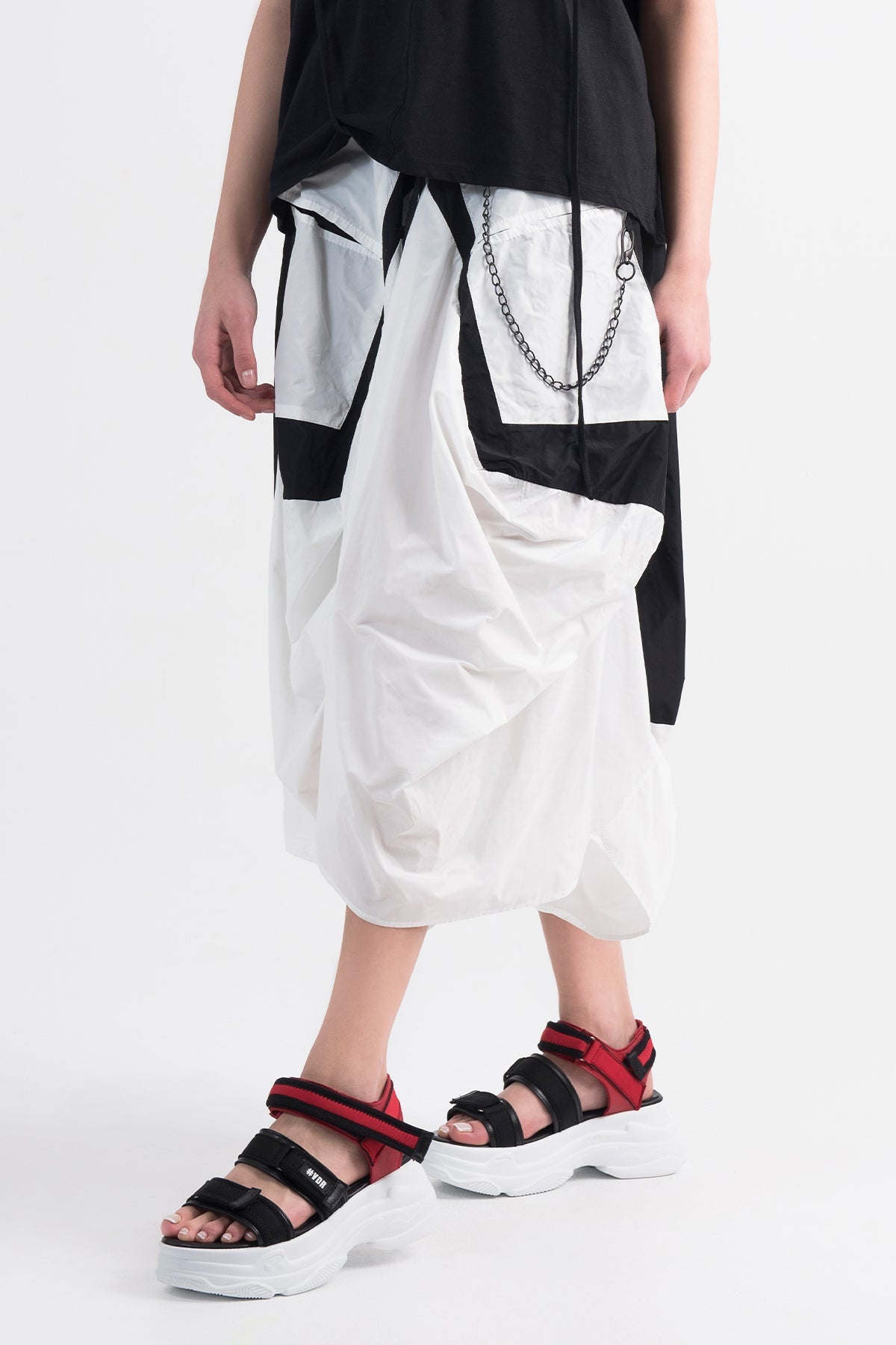 Siyah Beyaz Etek 7154