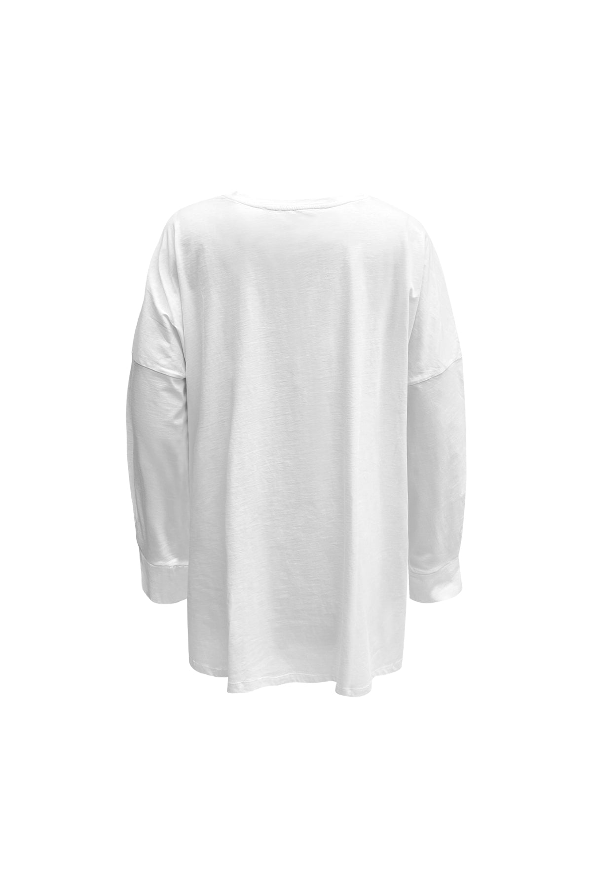 Beyaz  Uzun T-shirt 7169