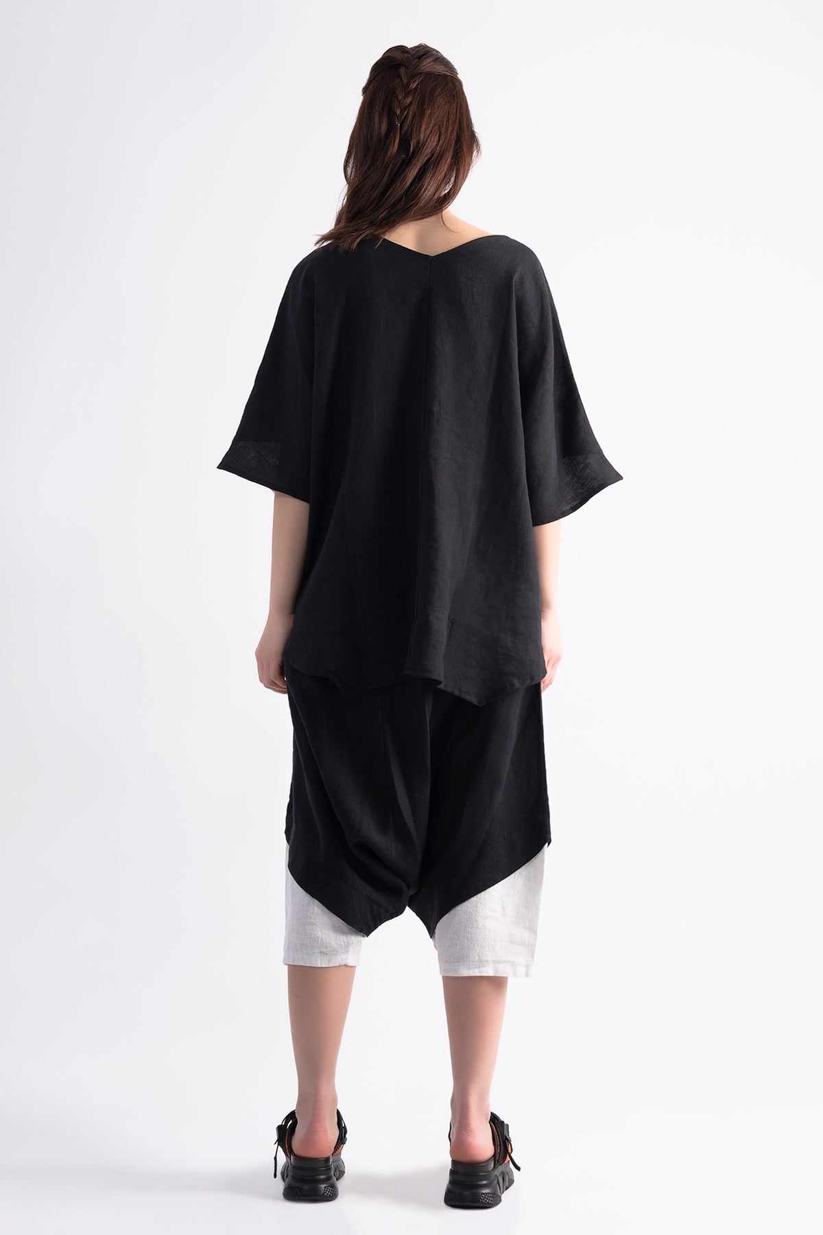 Siyah Beyaz Bluz 7228