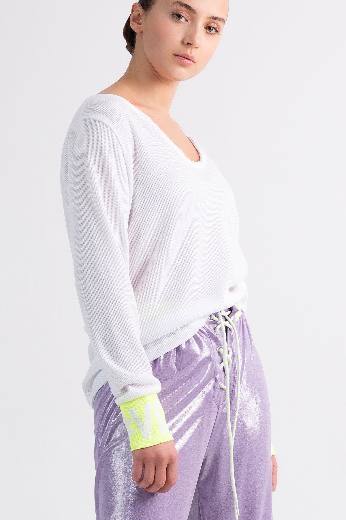 Beyaz Uzun T-shirt 7286