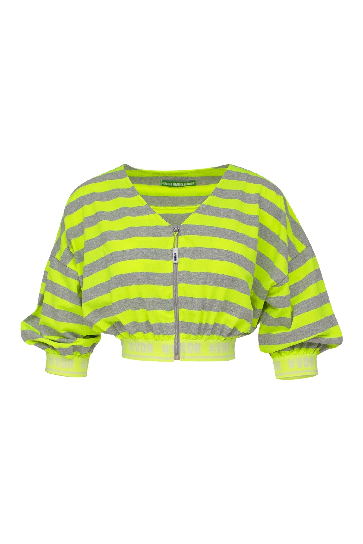 Sari Neon Gri Melanj Ceket 7366