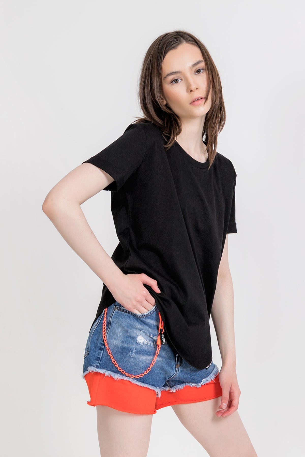 Mavi Turuncu Sort 9011