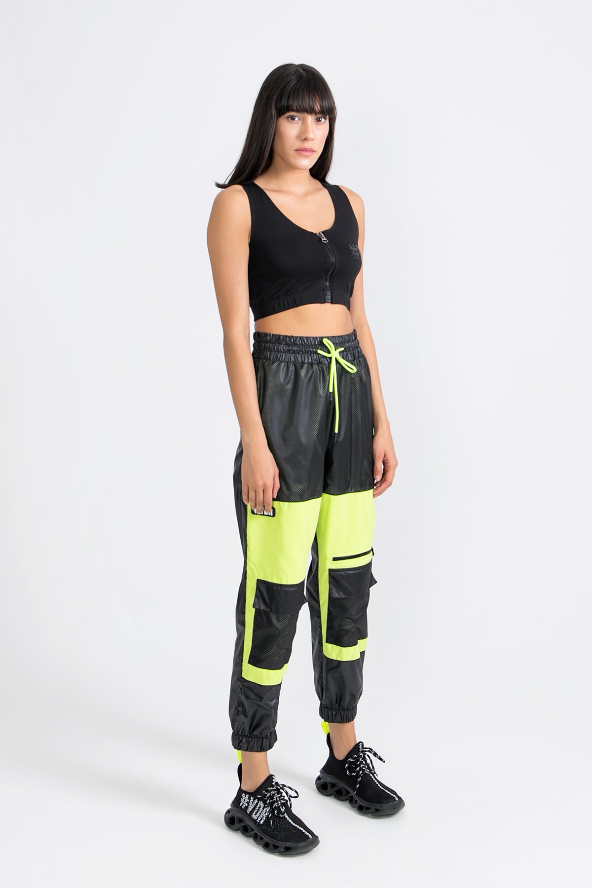 Siyah Açik Yesil Pantolon 9257