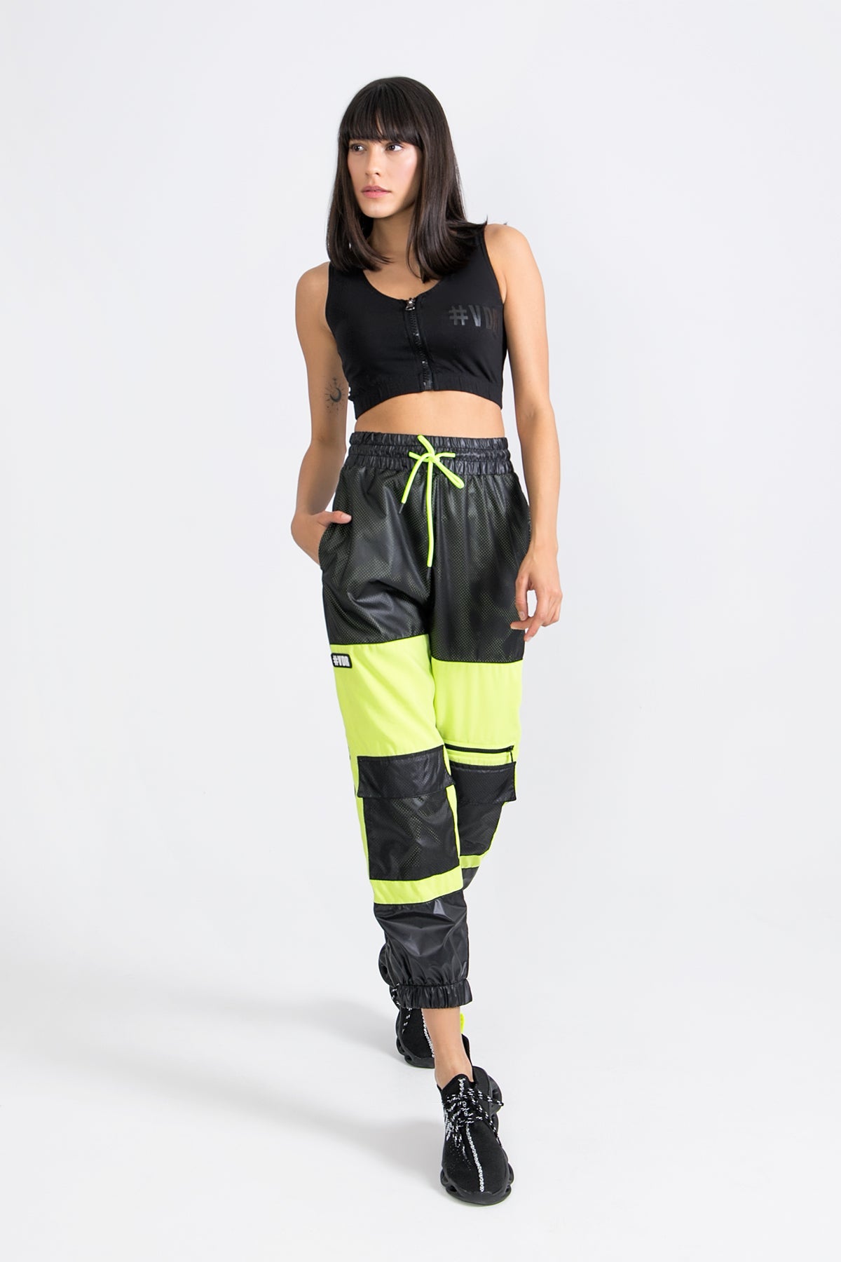 Siyah Açik Yesil Pantolon 9257