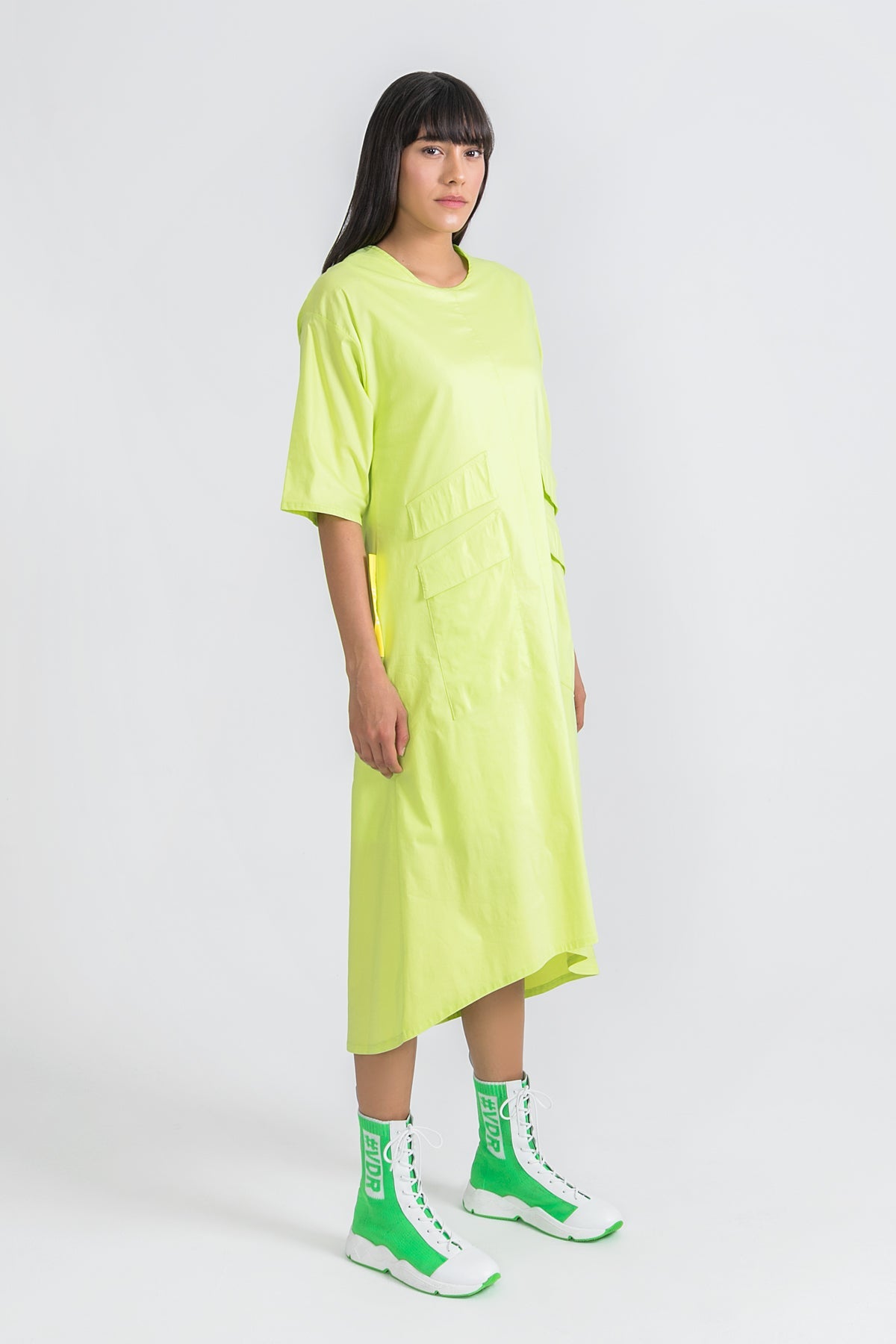 Açik Yesil Elbise 9381