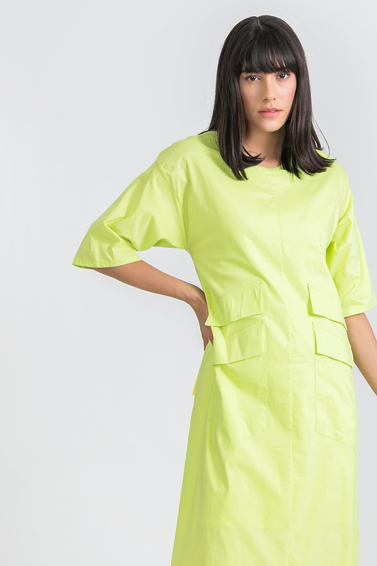 Açik Yesil Elbise 9381