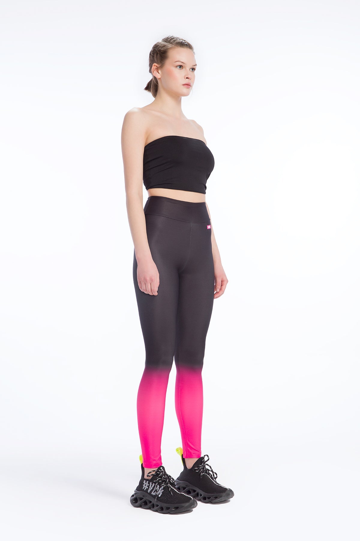 Siyah Pembe Tayt 9401