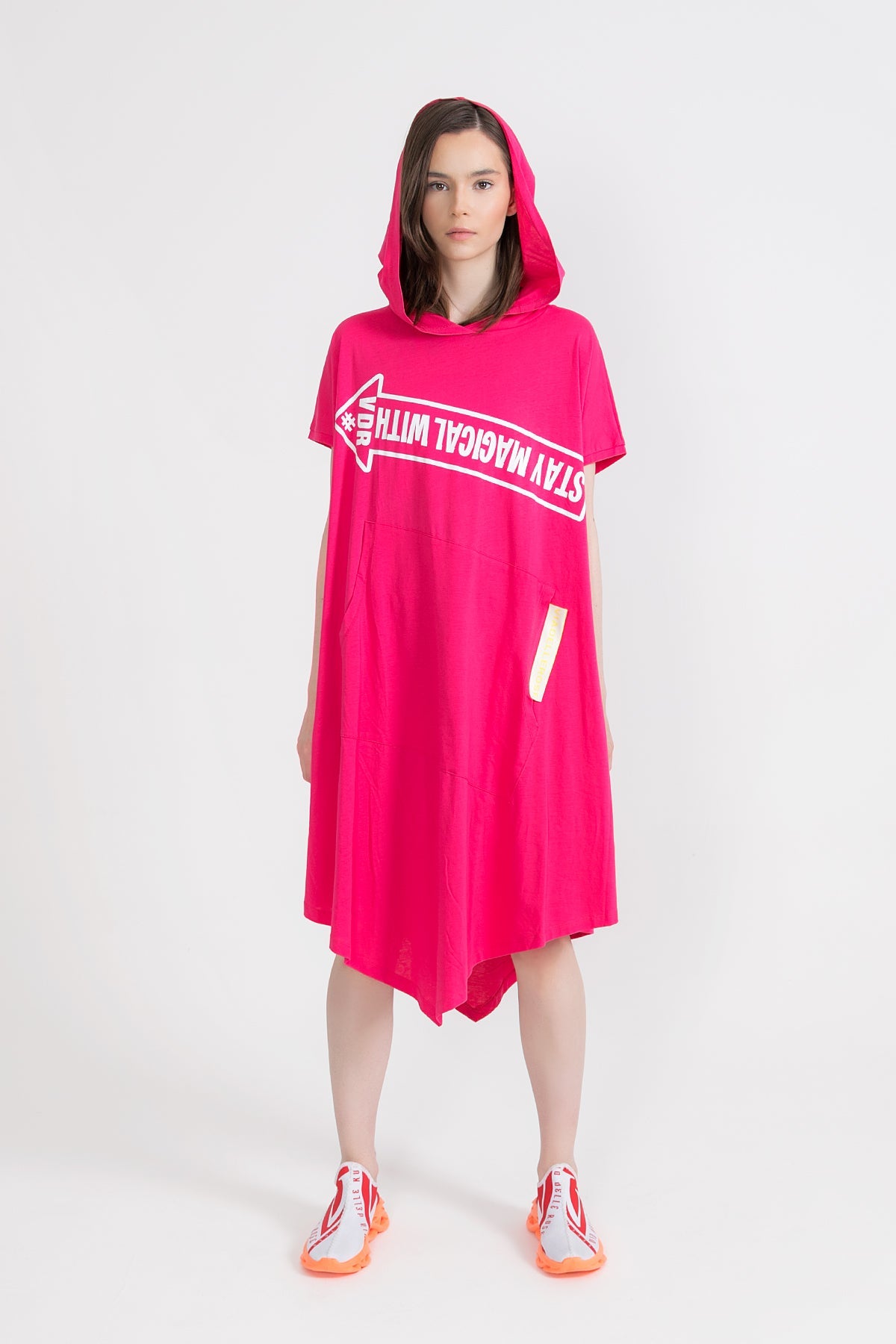 Koyu Pembe Elbise 9448