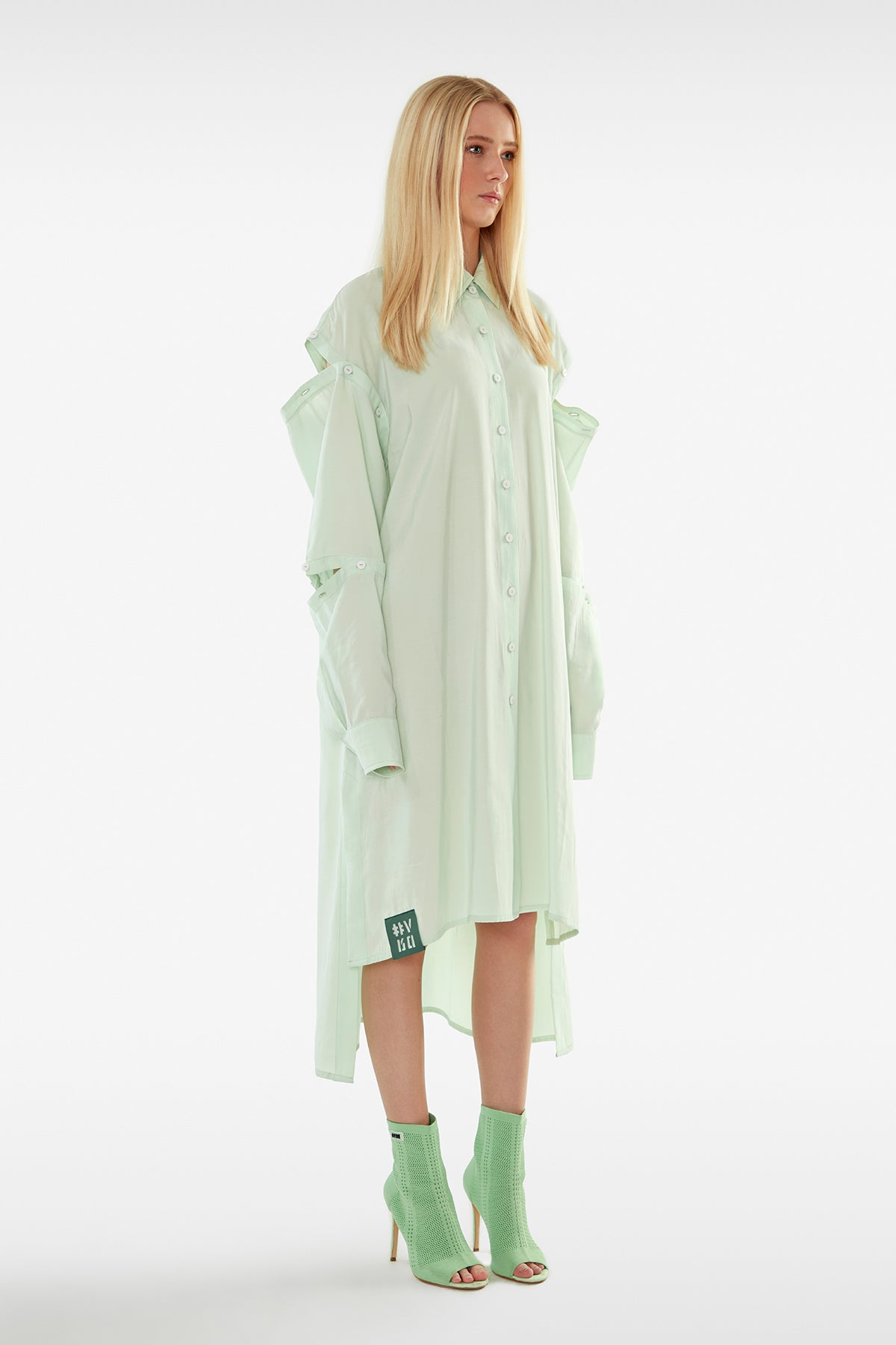 Pastel Yesil Elbise 11059