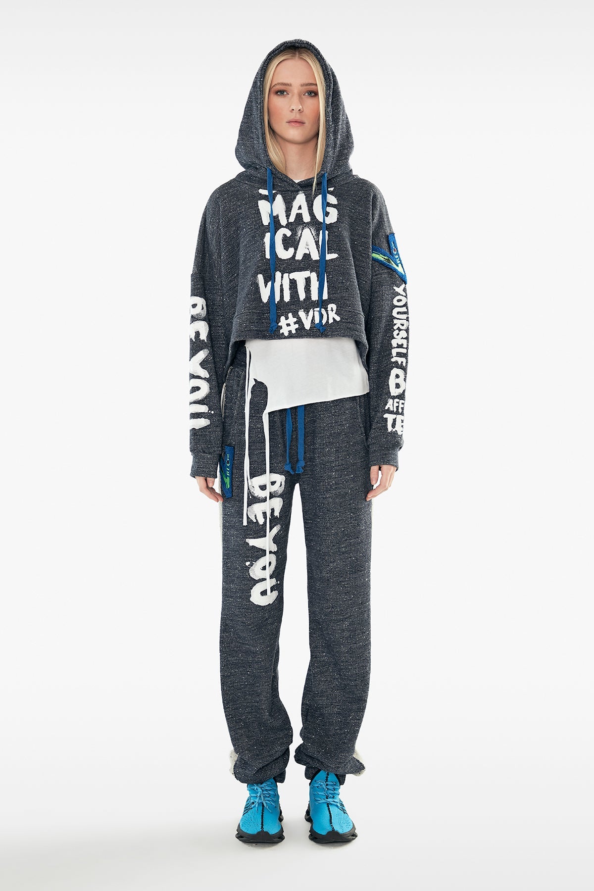 Siyah Beyaz Sweatshirt 11224