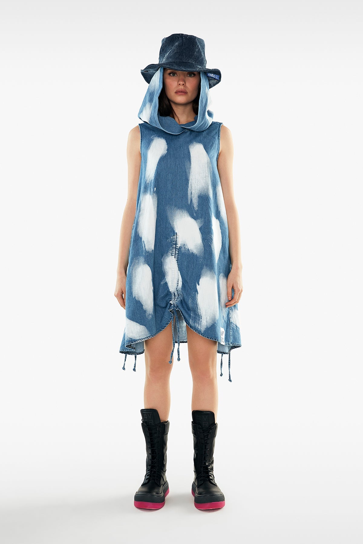 Açik Blu Denim Elbise 11455